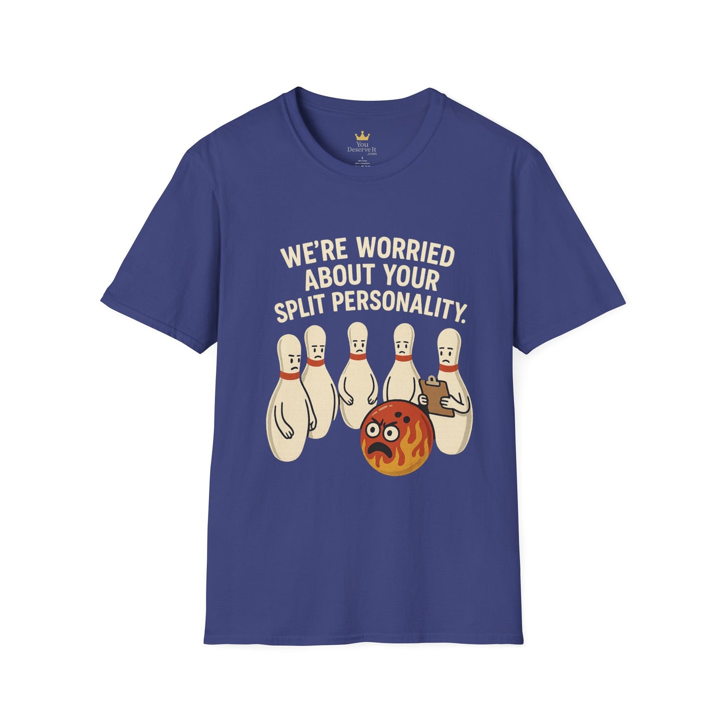 Bowling Intervention T-Shirt | "Split Personality" Funny League Tee