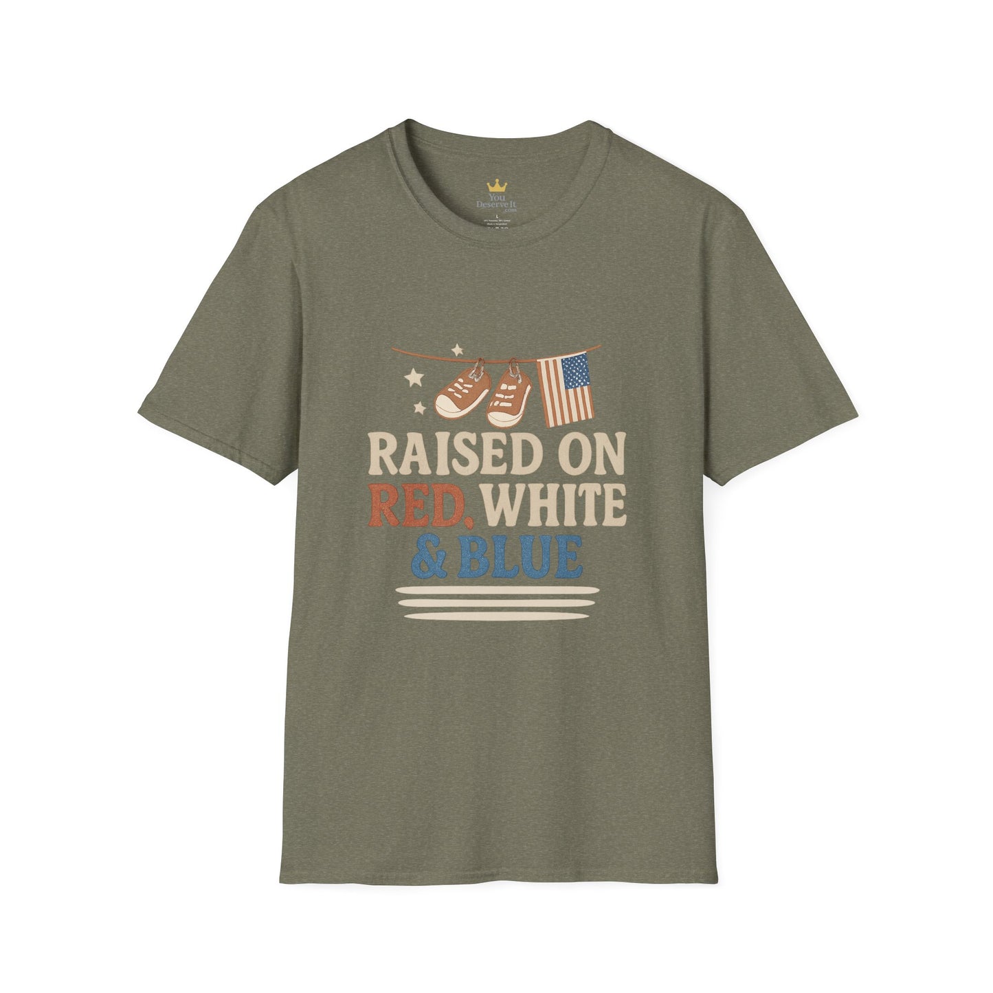 Raised on Red, White & Blue | Vintage Patriotic Tee