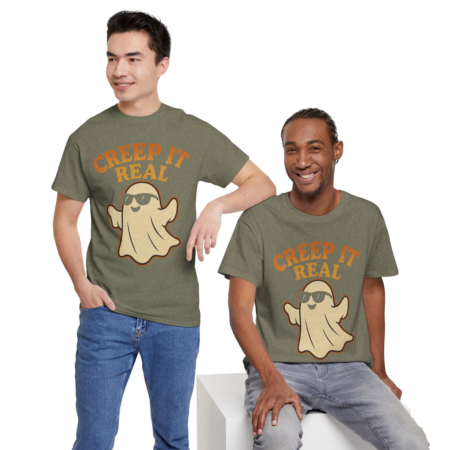 Creep It Real Shirt | Funny Halloween Ghost T-Shirt with Sunglasses