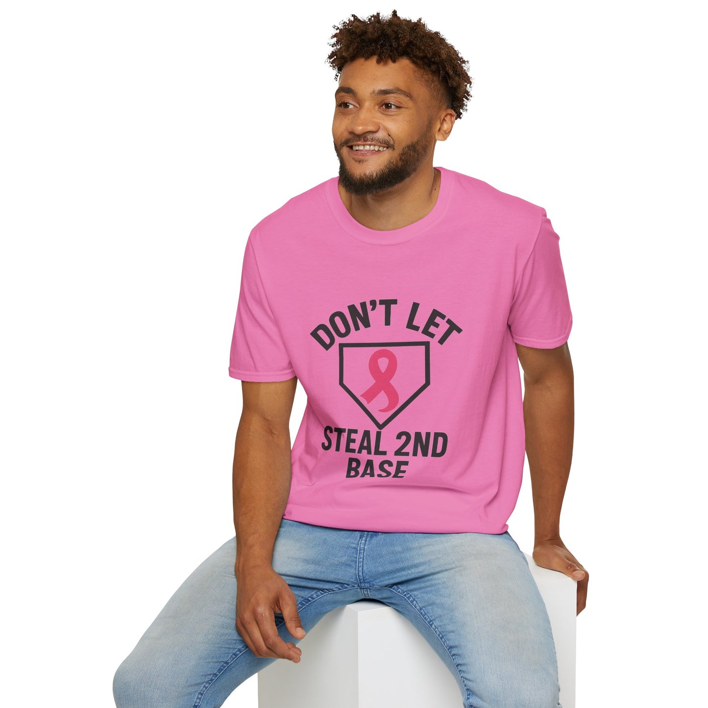 Funny Breast Cancer Awareness Shirt | Don't Let Cancer Steal 2nd Base Tee