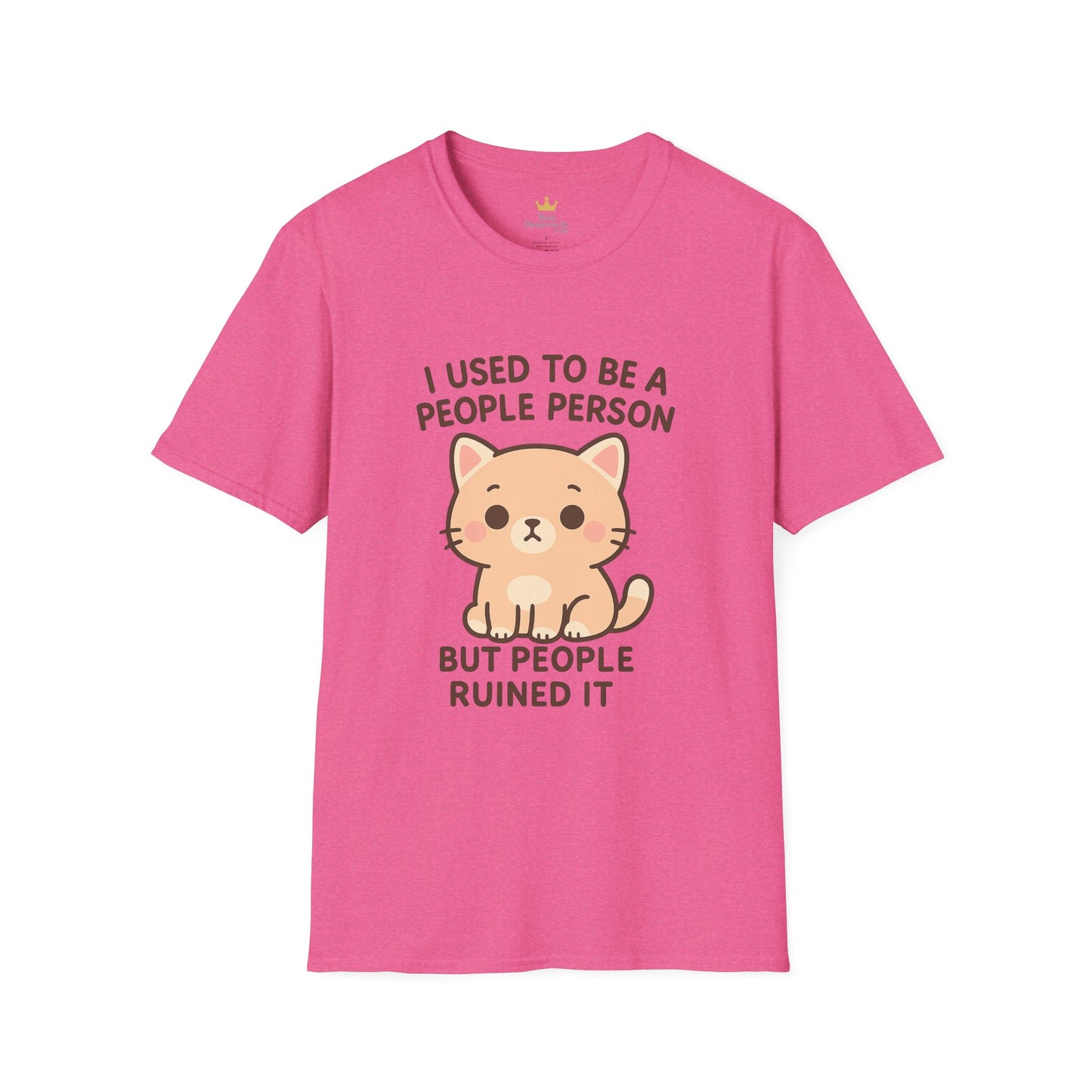 Funny Anti-Social Cat Shirt | I Used to Be a People Person But People Ruined It Tee
