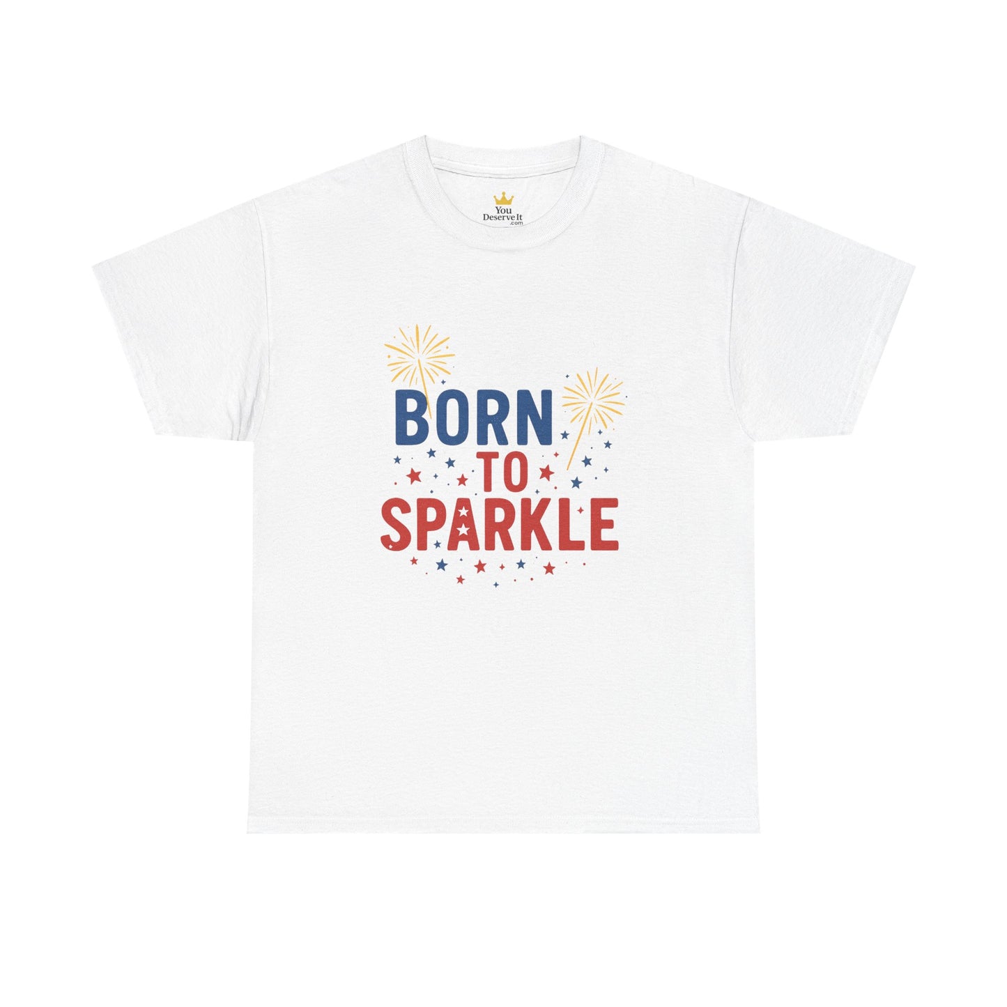 Born to Sparkle Shirt | Patriotic Red White & Blue 4th of July Fireworks Tee
