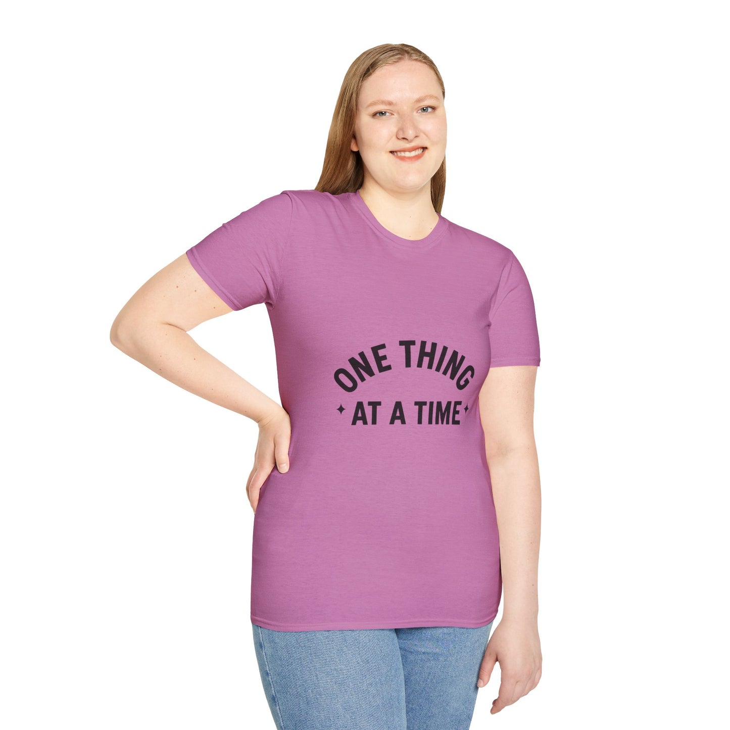One Thing at a Time T-Shirt | Minimalist Mental Health Reminder Tee