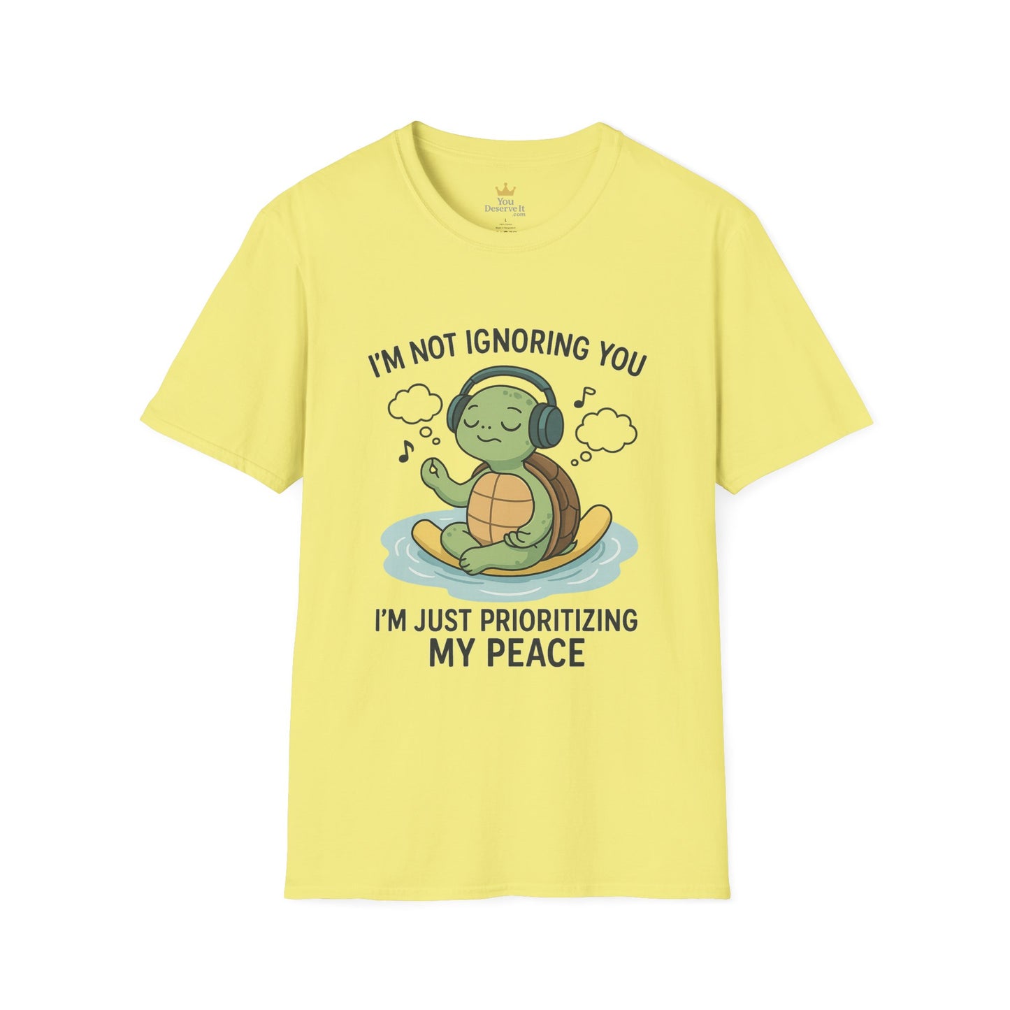 Calm Vibes Turtle T-Shirt - My Peace Graphic Tee, Relaxation Shirt, Nature Lover Gift, Mindfulness Apparel, Cute Animal Top
