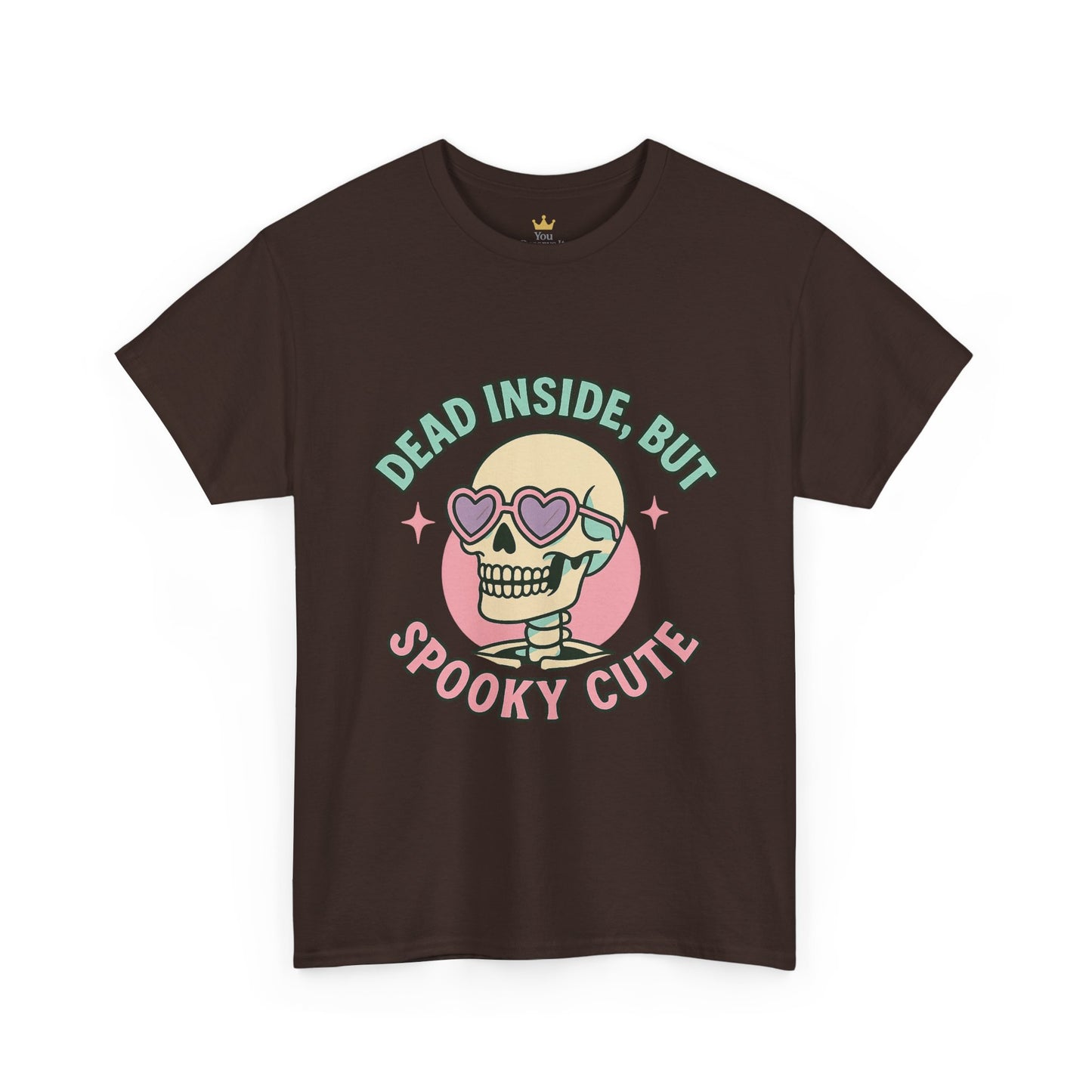 Dead Inside But Spooky Cute Shirt | Pastel Goth Skeleton Halloween Tee