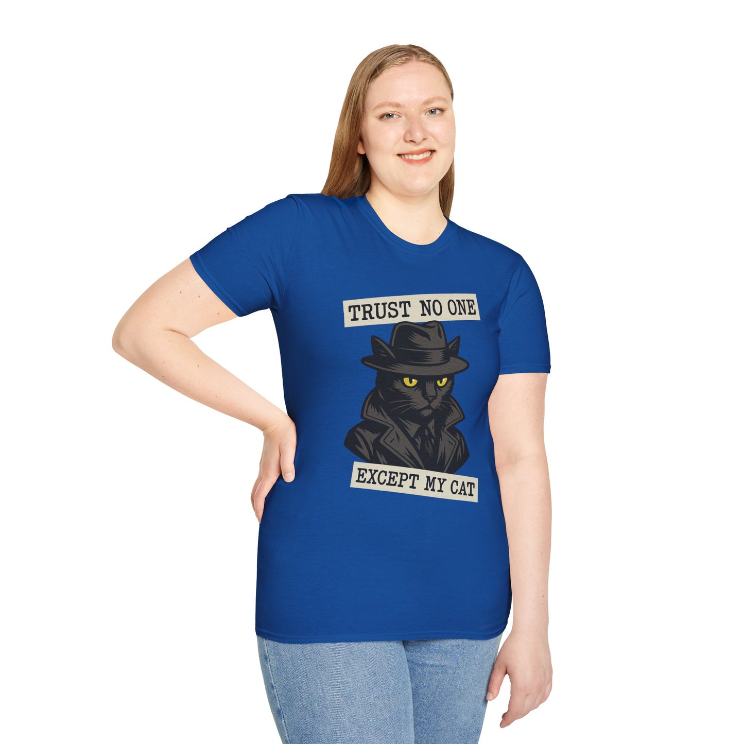 Trust No One Except My Cat – Noir Detective Cat T-Shirt