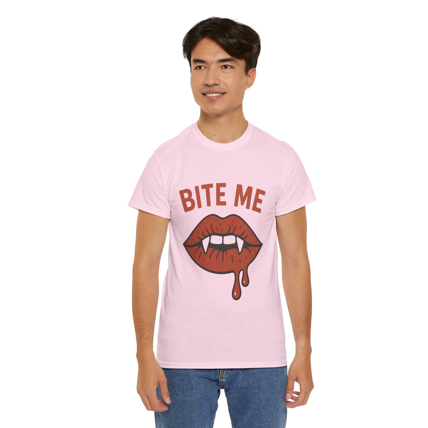 Bite Me Graphic Tee | Unisex Cotton Shirt, Halloween Apparel, Funny T-Shirt, Gothic Style, Trendy Graphic Tee