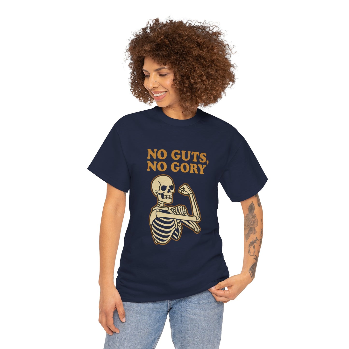 No Guts, No Gory | Halloween Skeleton Motivation Tee