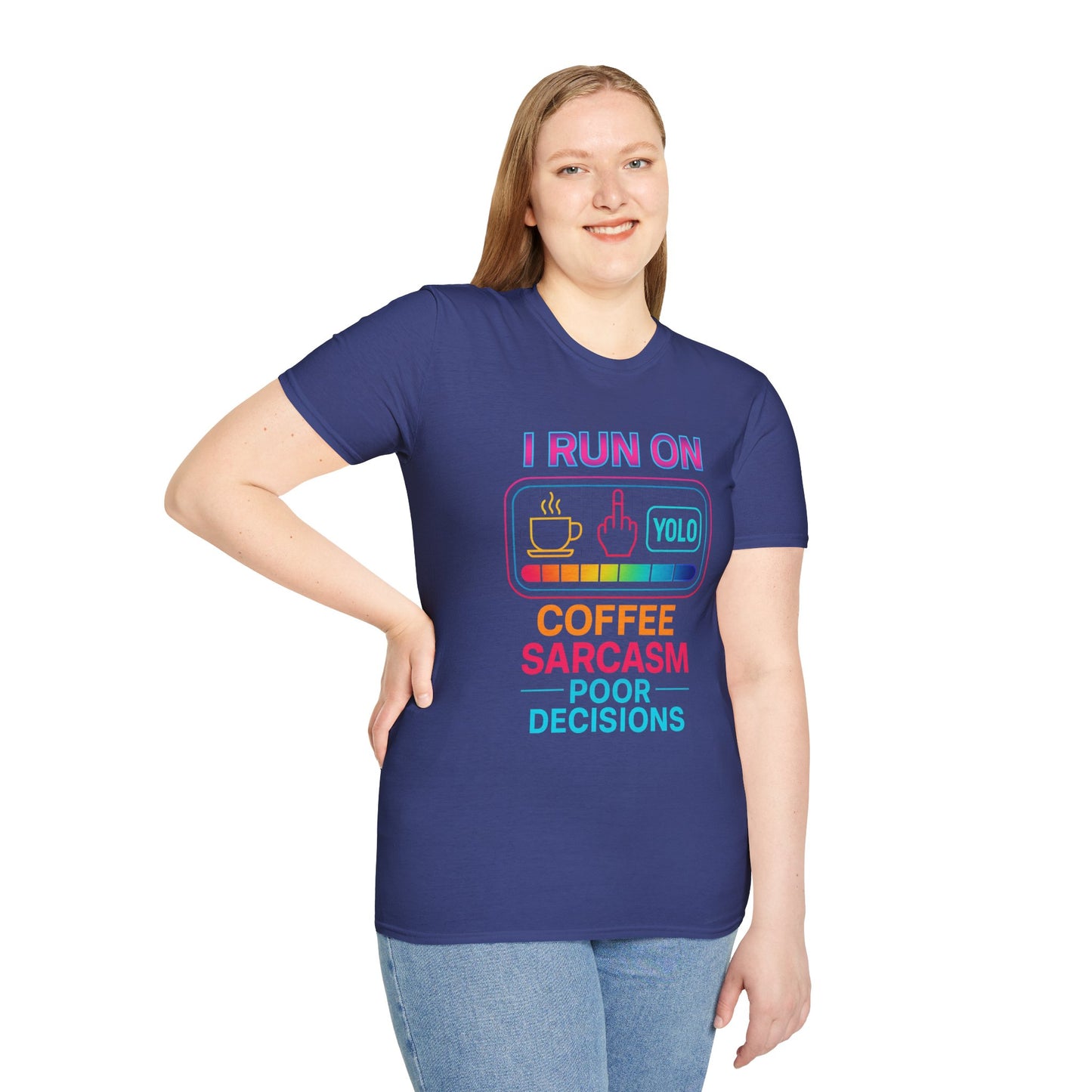 Funny Sarcasm Coffee T-Shirt | Gift for Coffee Lovers | YOLO Tee | Unisex Casual Wear | Ideal for Birthdays, Holidays