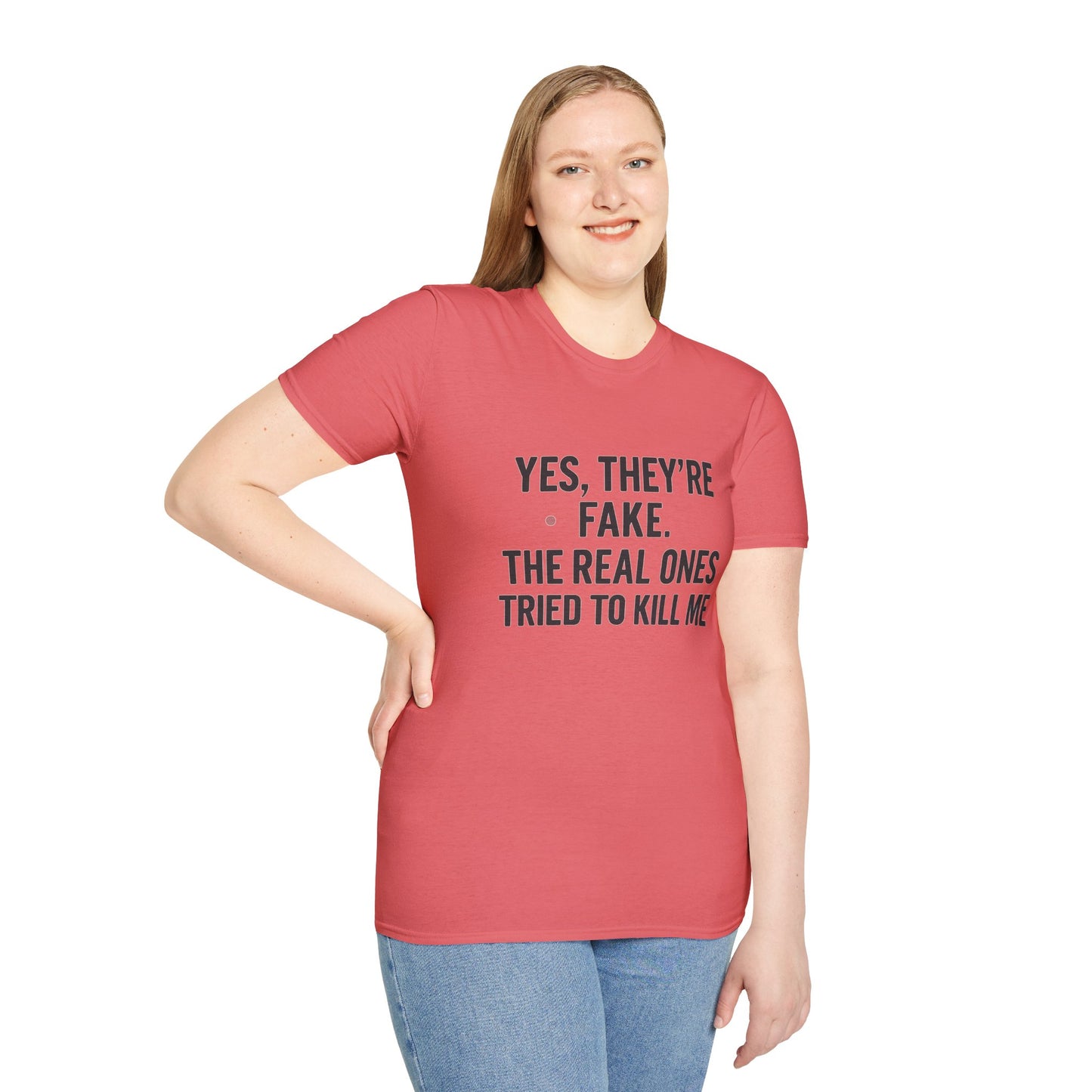 Yes, They're Fake | Breast Cancer Survivor Shirt