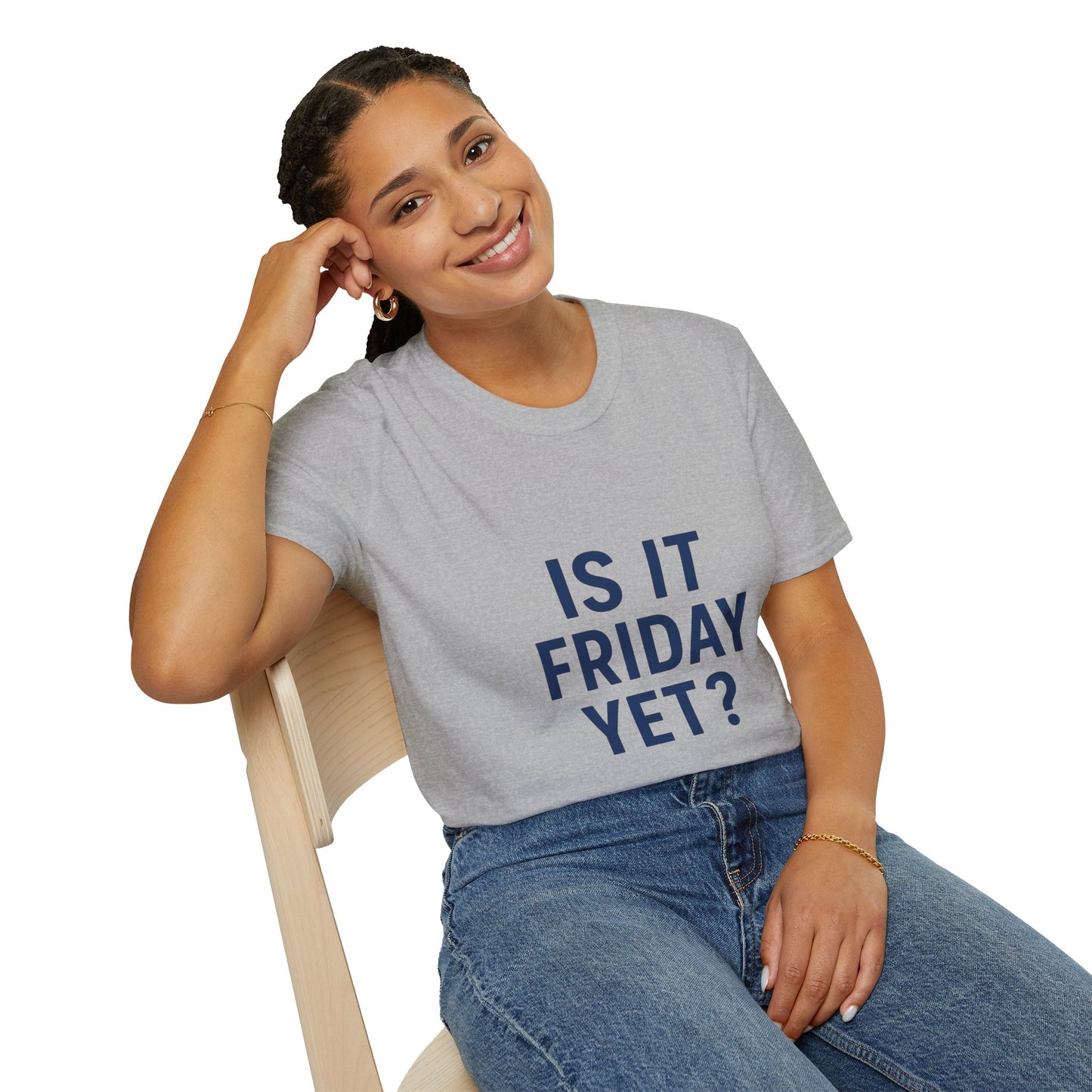 Is It Friday Yet? T-Shirt | Funny Work Week Shirt for Office Zombies