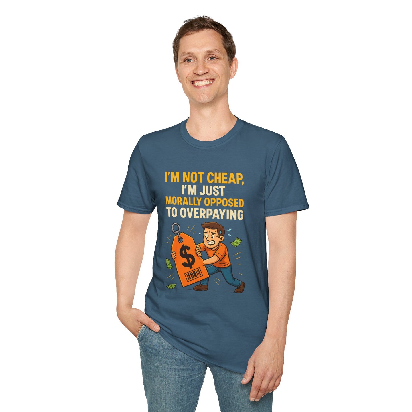 Funny Moral T-Shirt, Casual Tee for Budget-Conscious, Gift for Friends, Birthday Humor, Everyday Wear, Affordable Style
