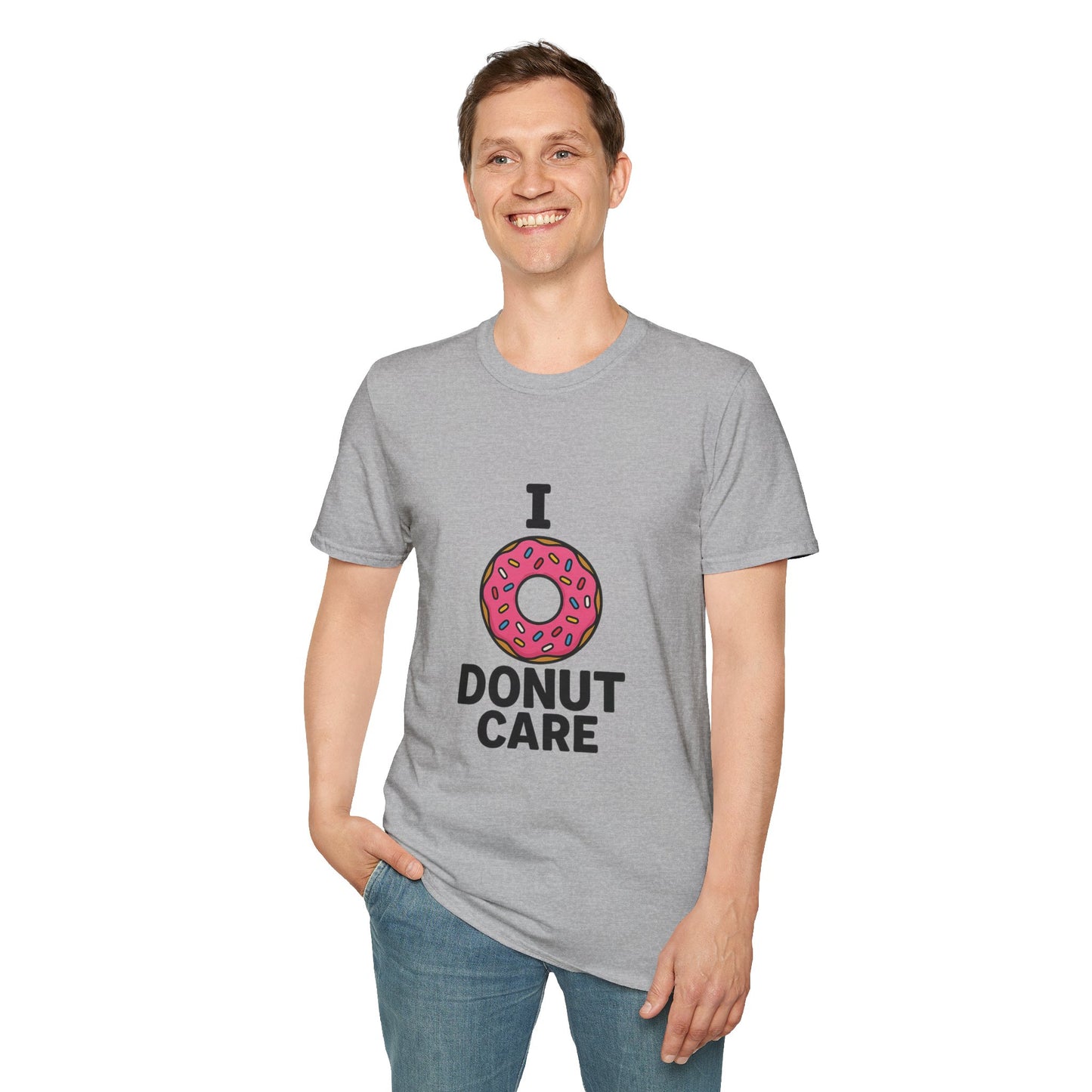 I Donut Care | Funny Pink Sprinkle Donut Shirt