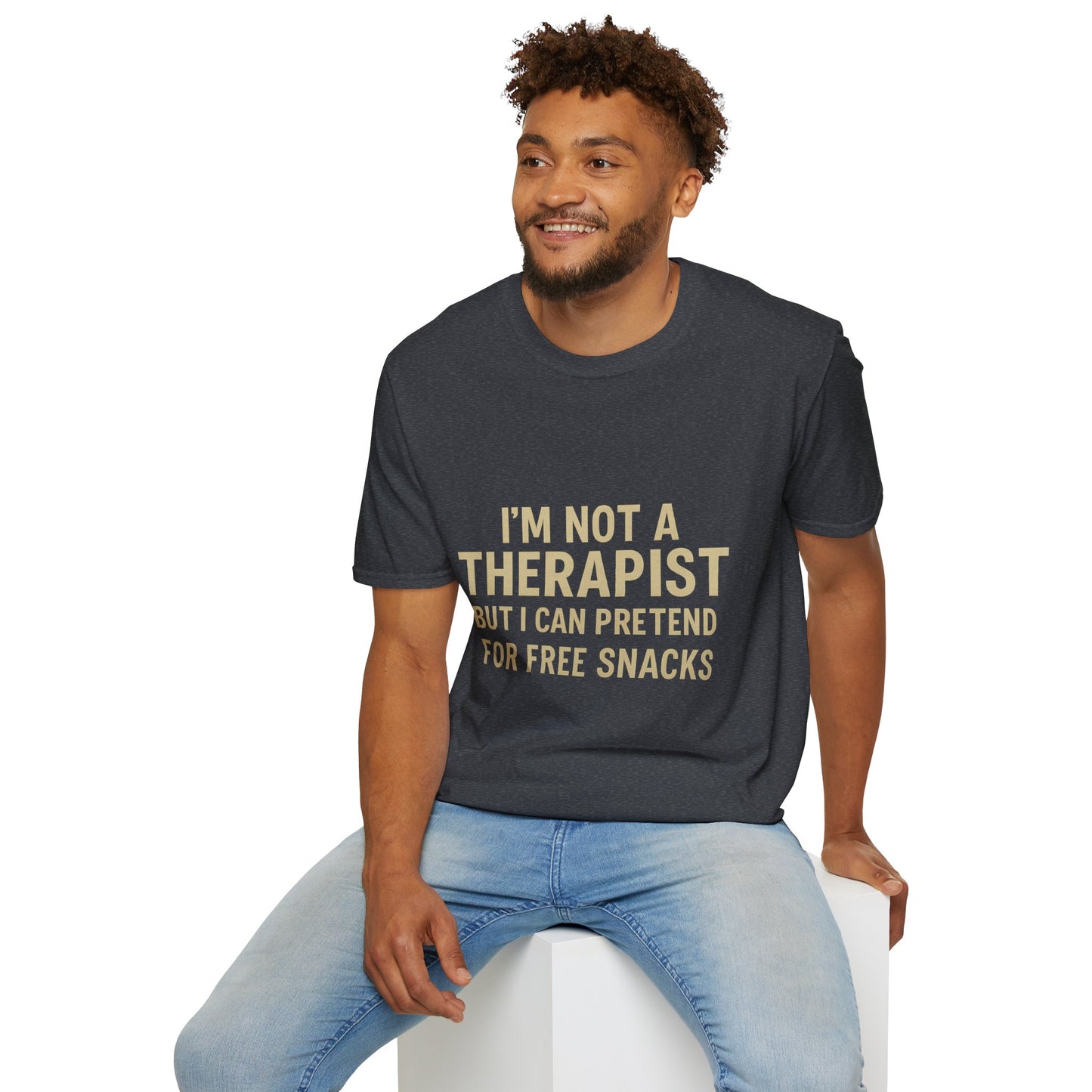 Humorous Therapist T-Shirt, Fun Gift for Friends, Casual Wear, Ideal for Birthdays, Snacks Lover Shirt, Unisex Comfort Tee
