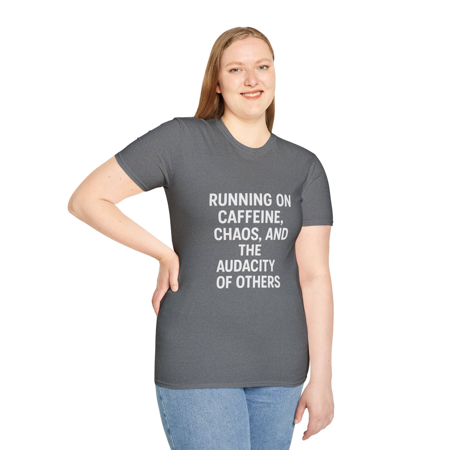 Caffeine Chaos & Audacity Shirt | Funny Sarcastic Quote Tee | Introvert Humor Gift