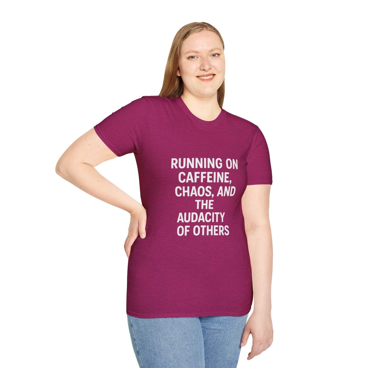 Caffeine Chaos & Audacity Shirt | Funny Sarcastic Quote Tee | Introvert Humor Gift