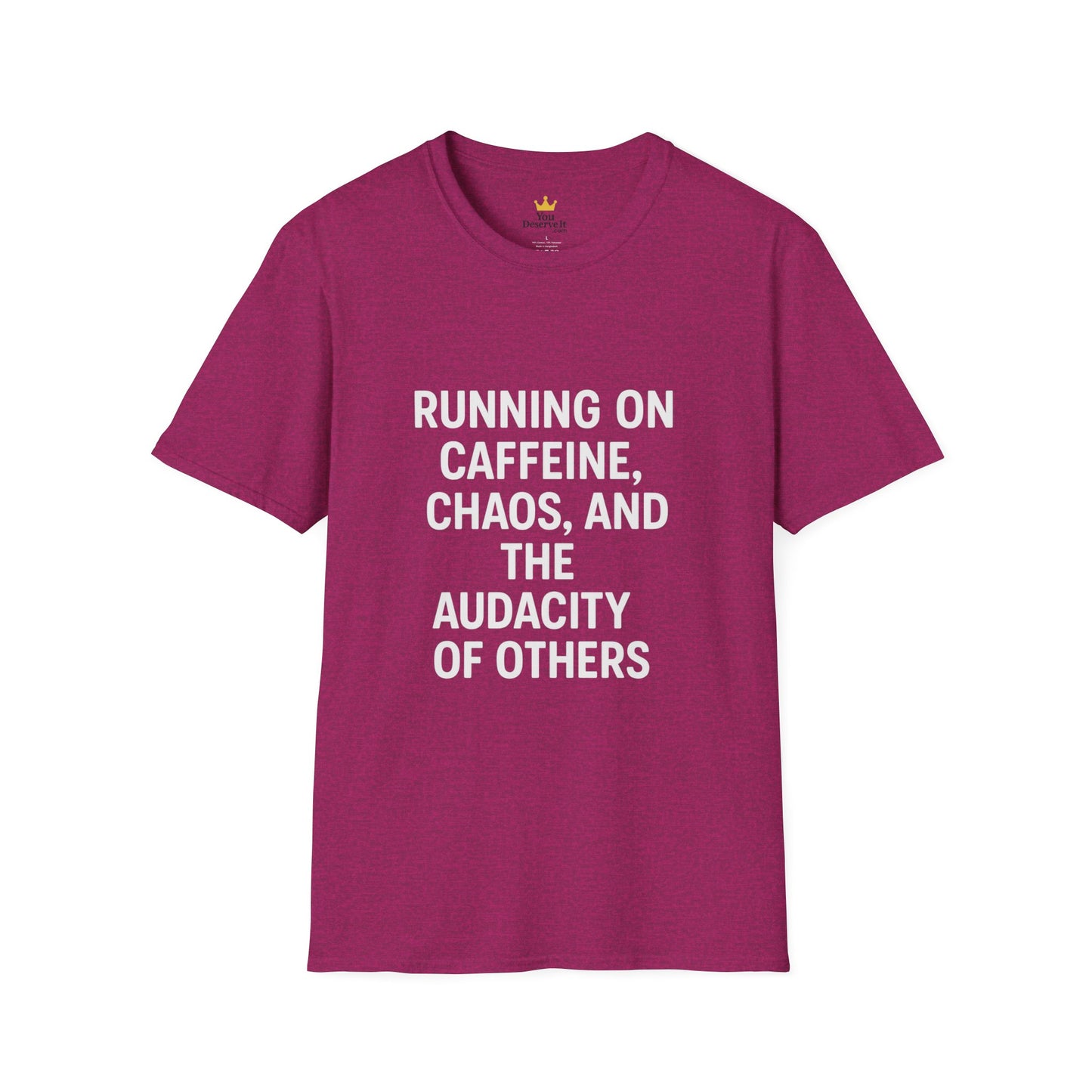 Caffeine Chaos & Audacity Shirt | Funny Sarcastic Quote Tee | Introvert Humor Gift