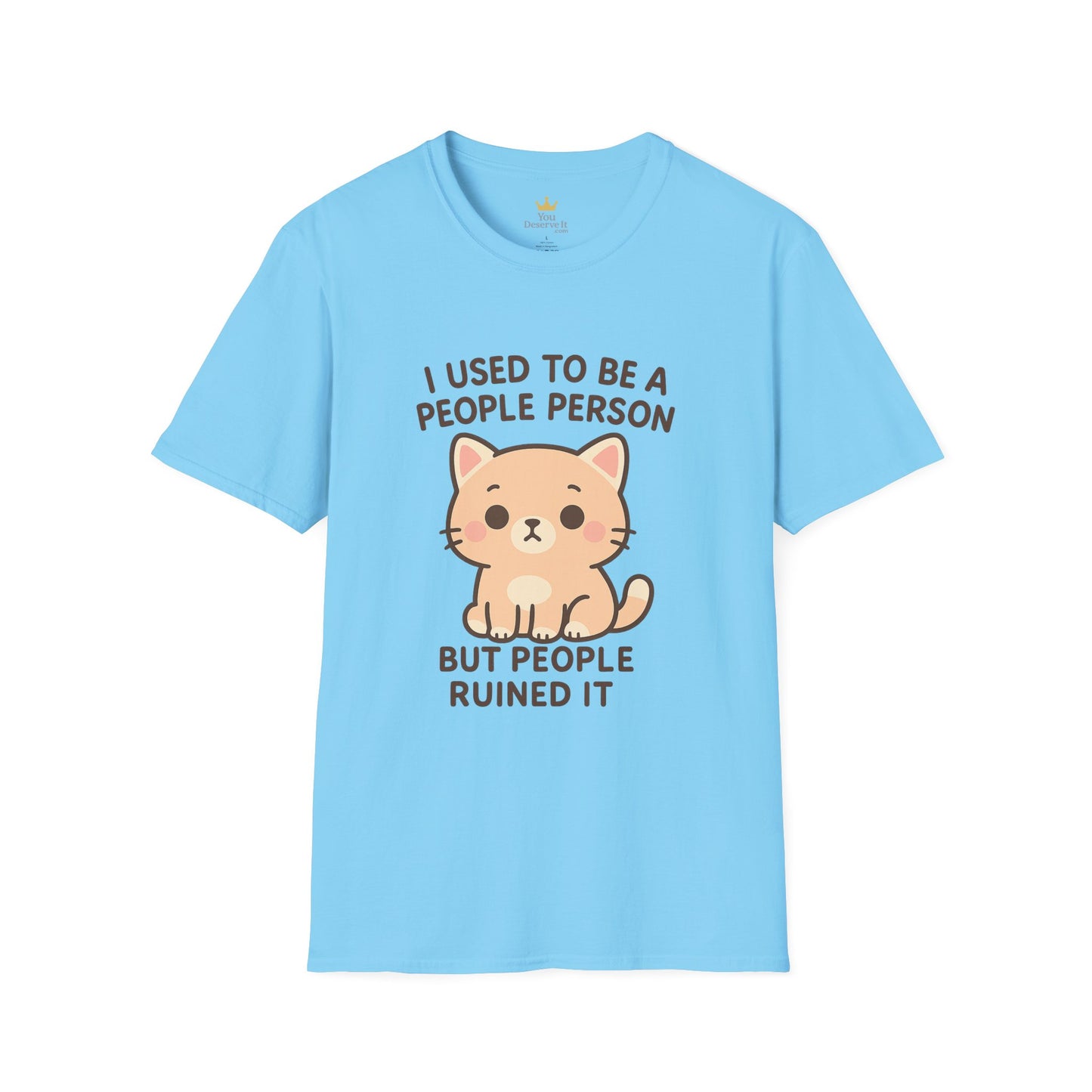 Funny Anti-Social Cat Shirt | I Used to Be a People Person But People Ruined It Tee