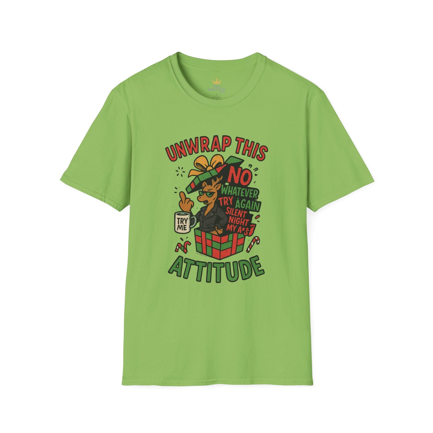 Unwrap This Attitude Christmas Shirt | Funny Sarcastic Holiday Tee | Sassy Anti-Christmas Style