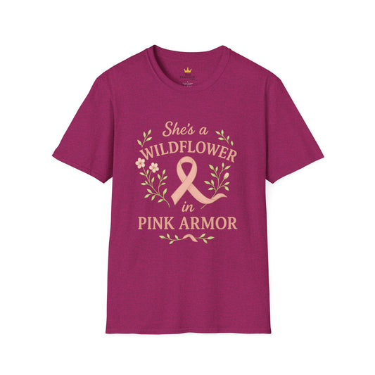 Wildflower in Pink Armor | Breast Cancer Warrior Support Shirt