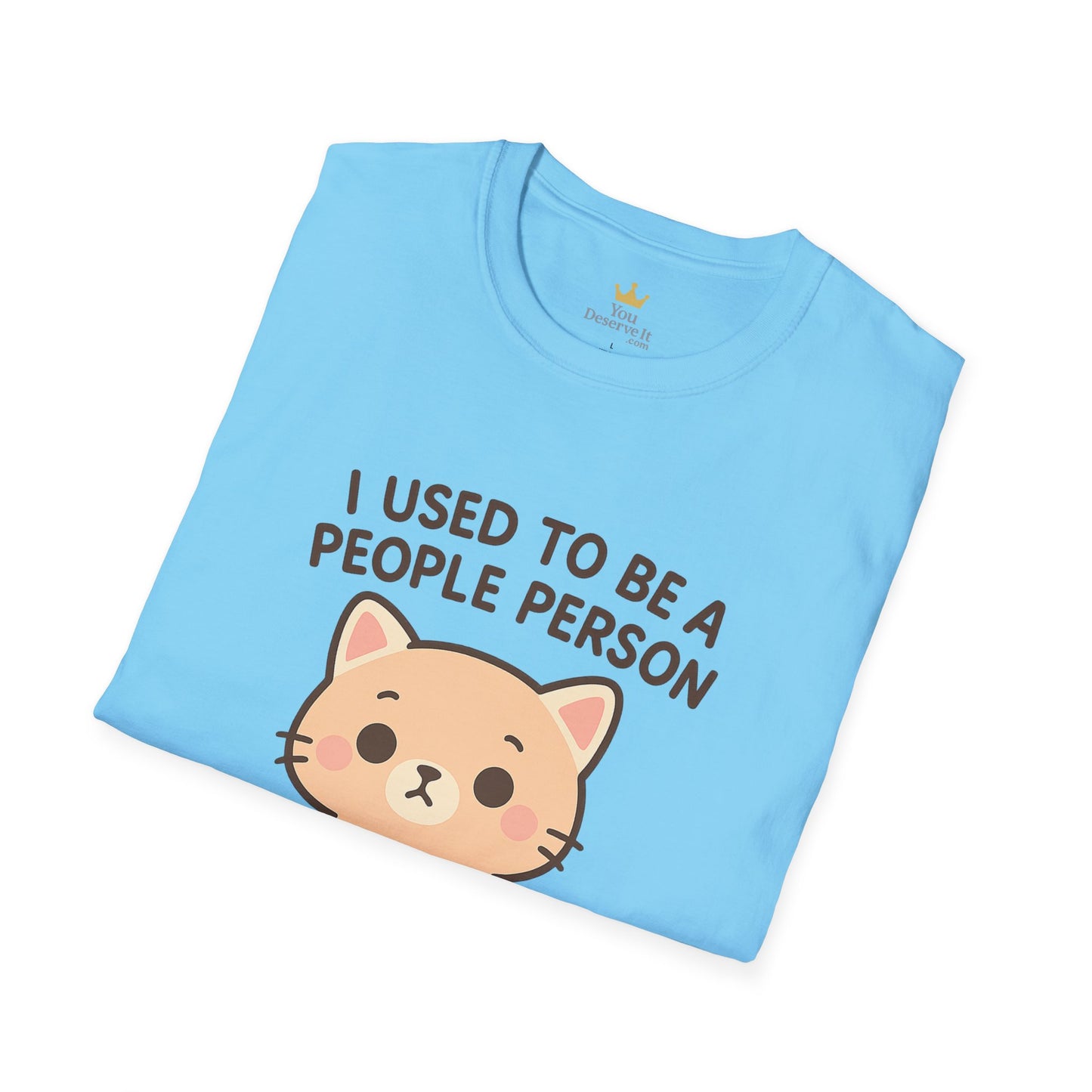 Funny Anti-Social Cat Shirt | I Used to Be a People Person But People Ruined It Tee
