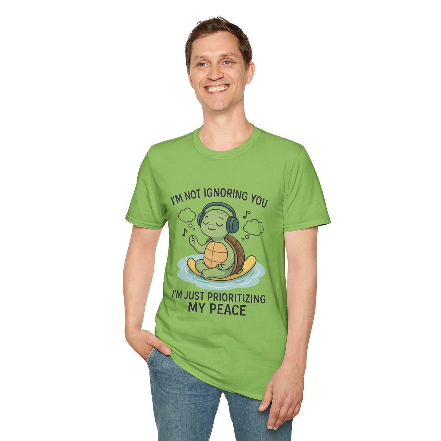 Calm Vibes Turtle T-Shirt - My Peace Graphic Tee, Relaxation Shirt, Nature Lover Gift, Mindfulness Apparel, Cute Animal Top