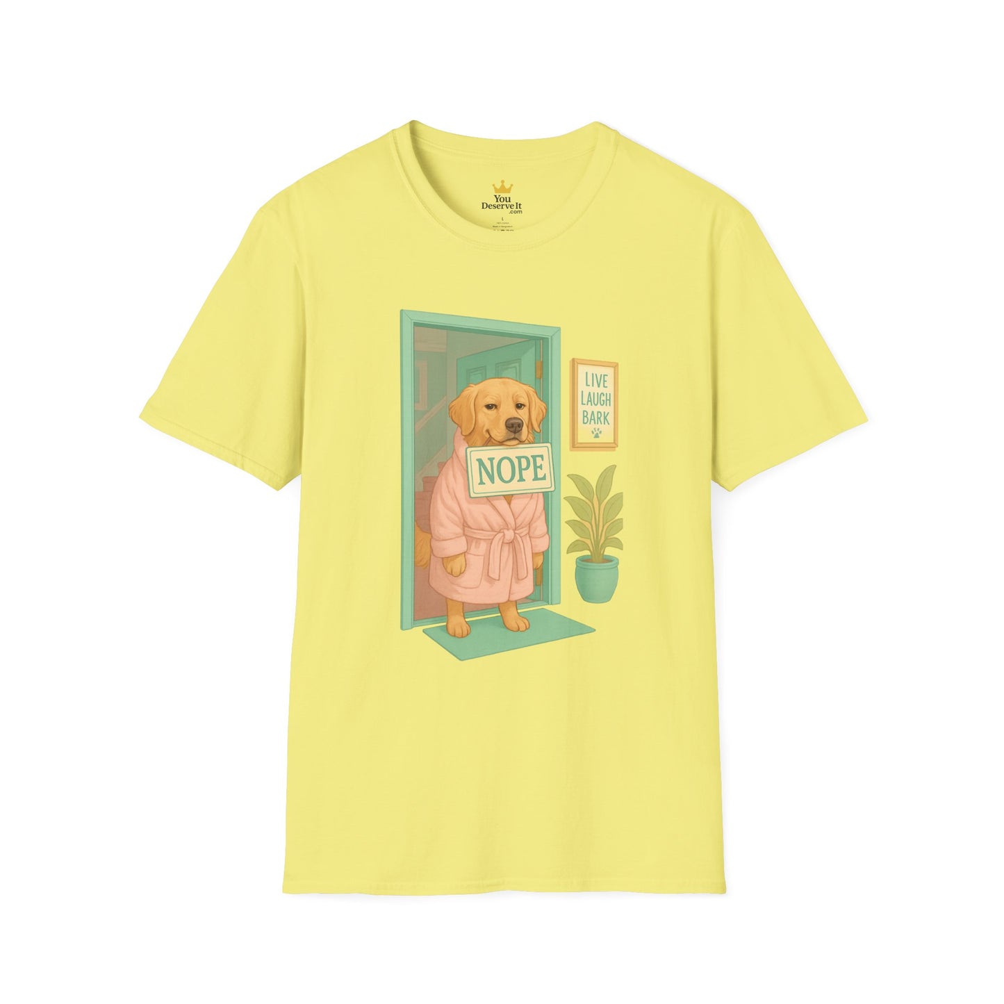 Smug Retriever "NOPE" Tee | Polite but Firm Gatekeeping Vibes, Pet Lover Gift, Animal Humor Tee, Casual Wear, Dog-Themed Apparel