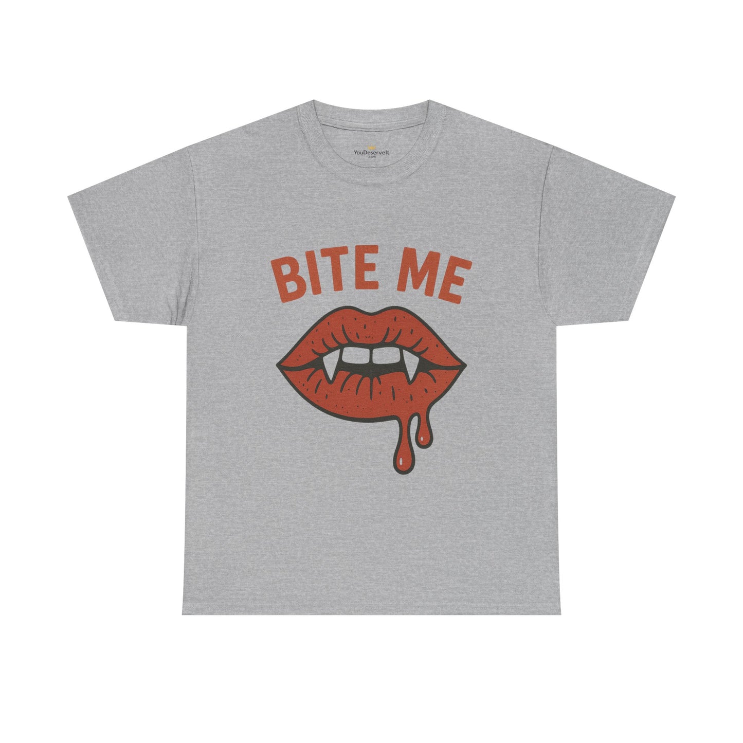 Bite Me Graphic Tee | Unisex Cotton Shirt, Halloween Apparel, Funny T-Shirt, Gothic Style, Trendy Graphic Tee