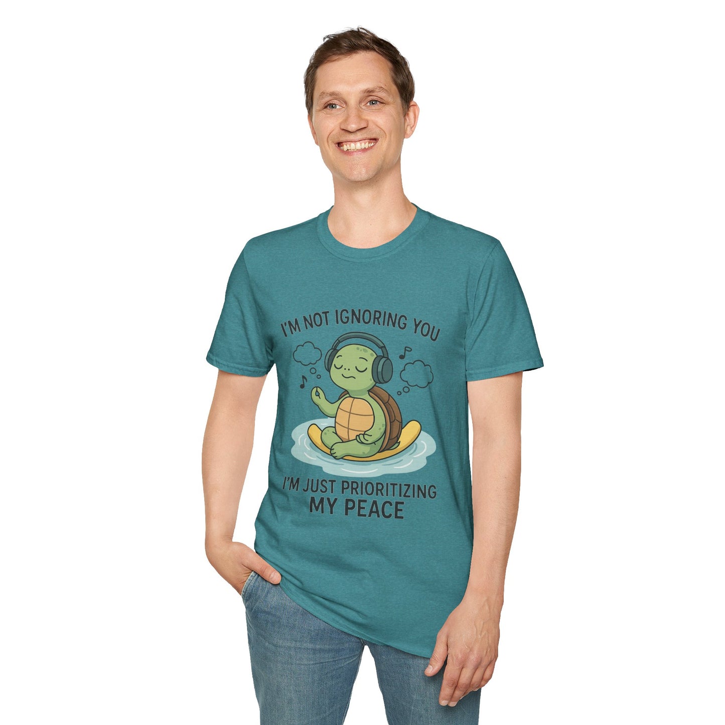Calm Vibes Turtle T-Shirt - My Peace Graphic Tee, Relaxation Shirt, Nature Lover Gift, Mindfulness Apparel, Cute Animal Top