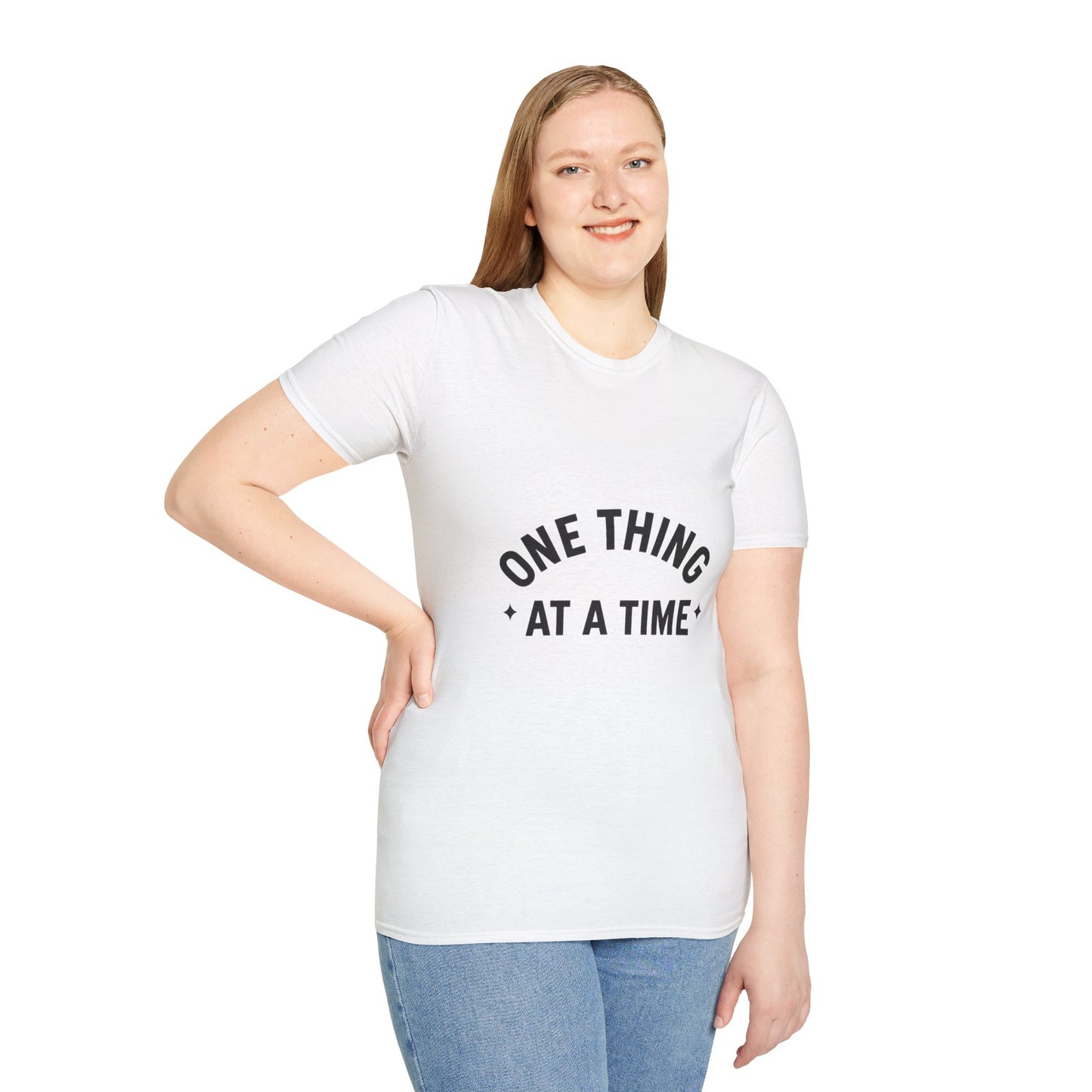 One Thing at a Time T-Shirt | Minimalist Mental Health Reminder Tee
