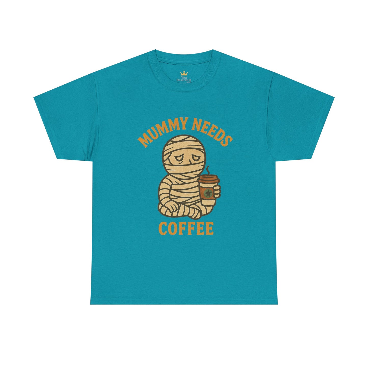 Mummy Needs Coffee Shirt | Funny Halloween Tired Mom Tee with Caffeine Theme