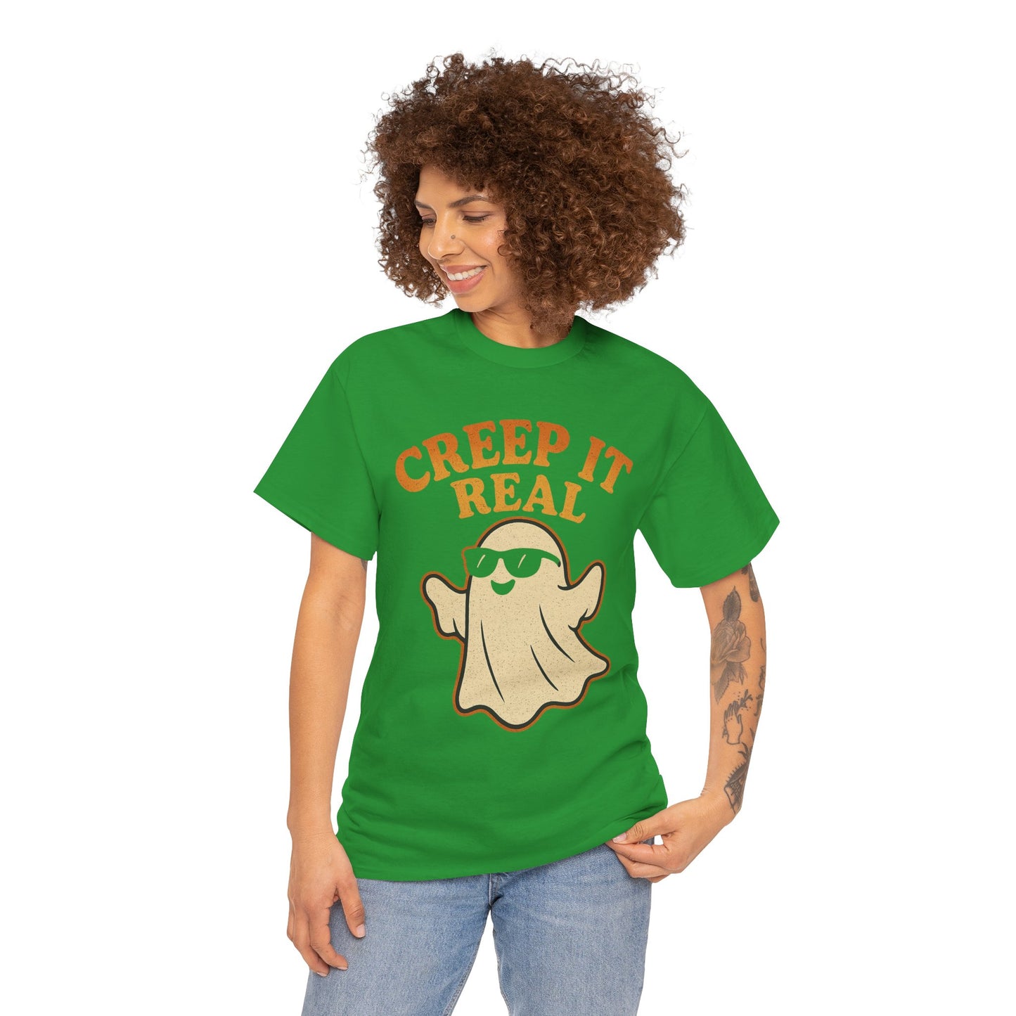 Creep It Real Shirt | Funny Halloween Ghost T-Shirt with Sunglasses