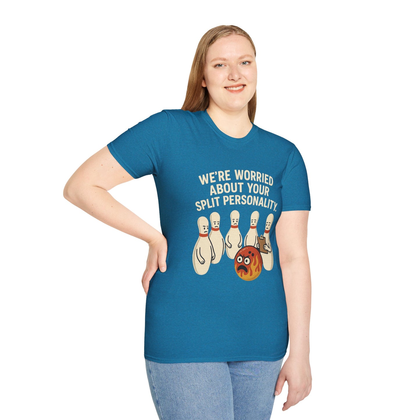 Bowling Intervention T-Shirt | "Split Personality" Funny League Tee