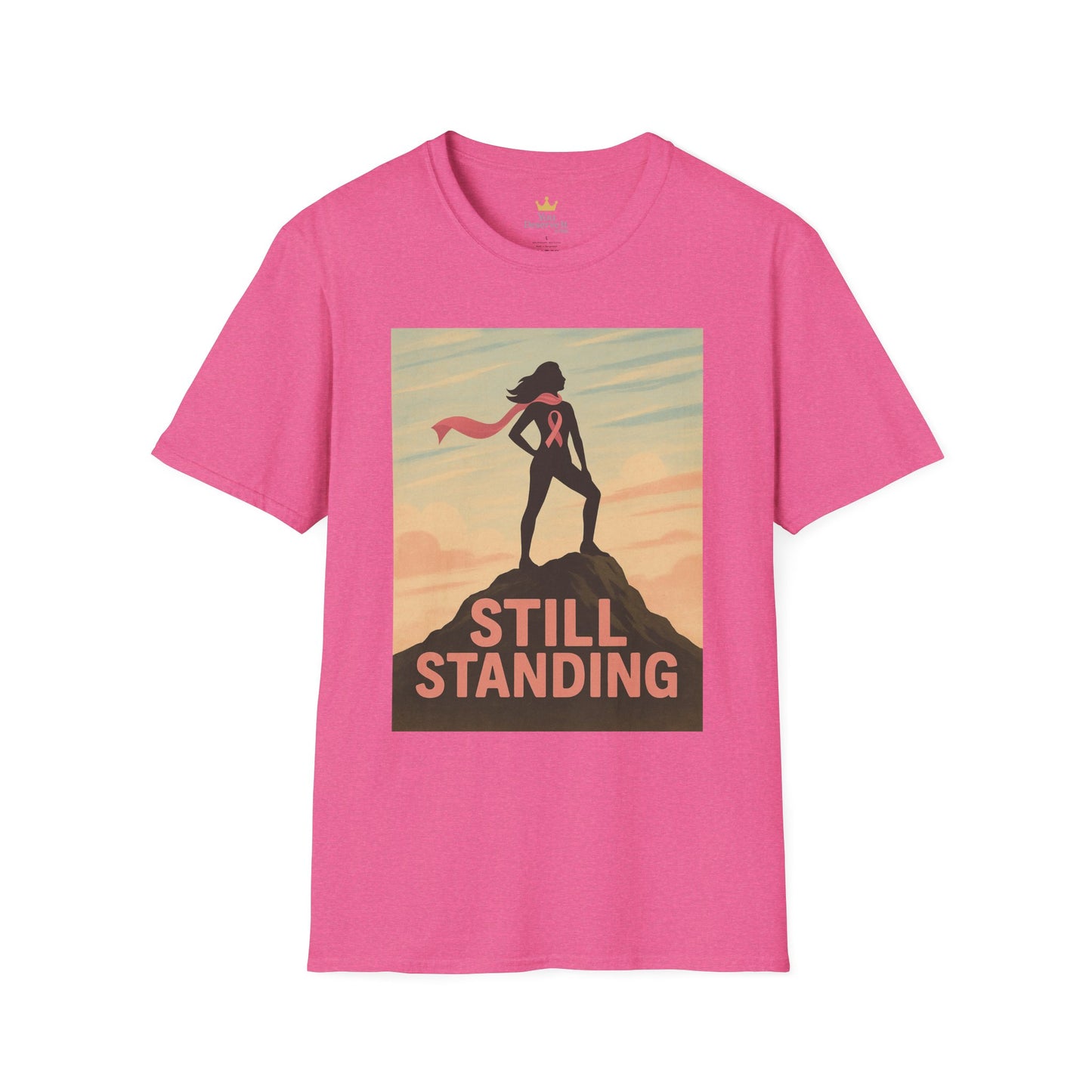 Still Standing Shirt | Breast Cancer Survivor Graphic Tee | Warrior Woman Ribbon Shirt