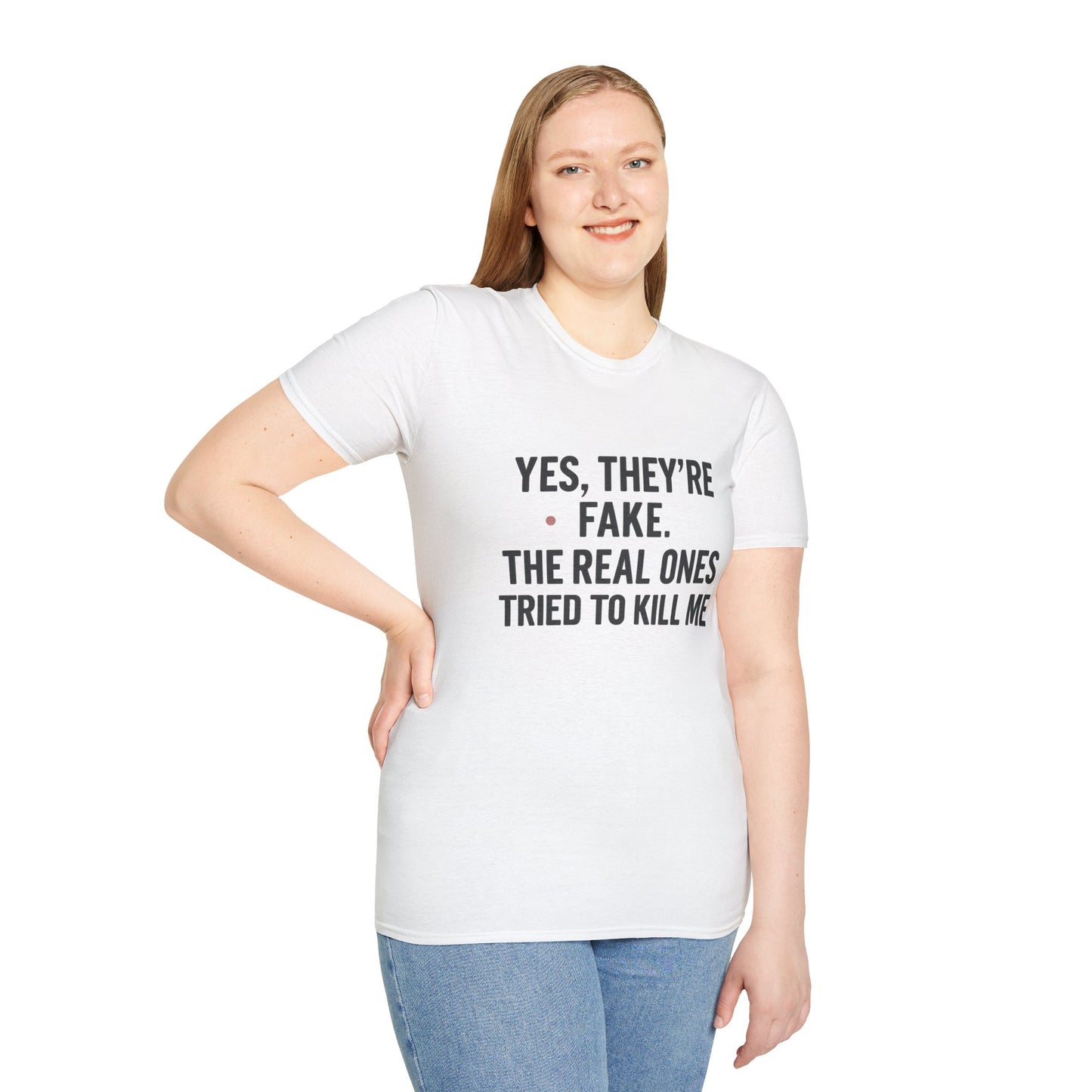 Yes, They're Fake | Breast Cancer Survivor Shirt