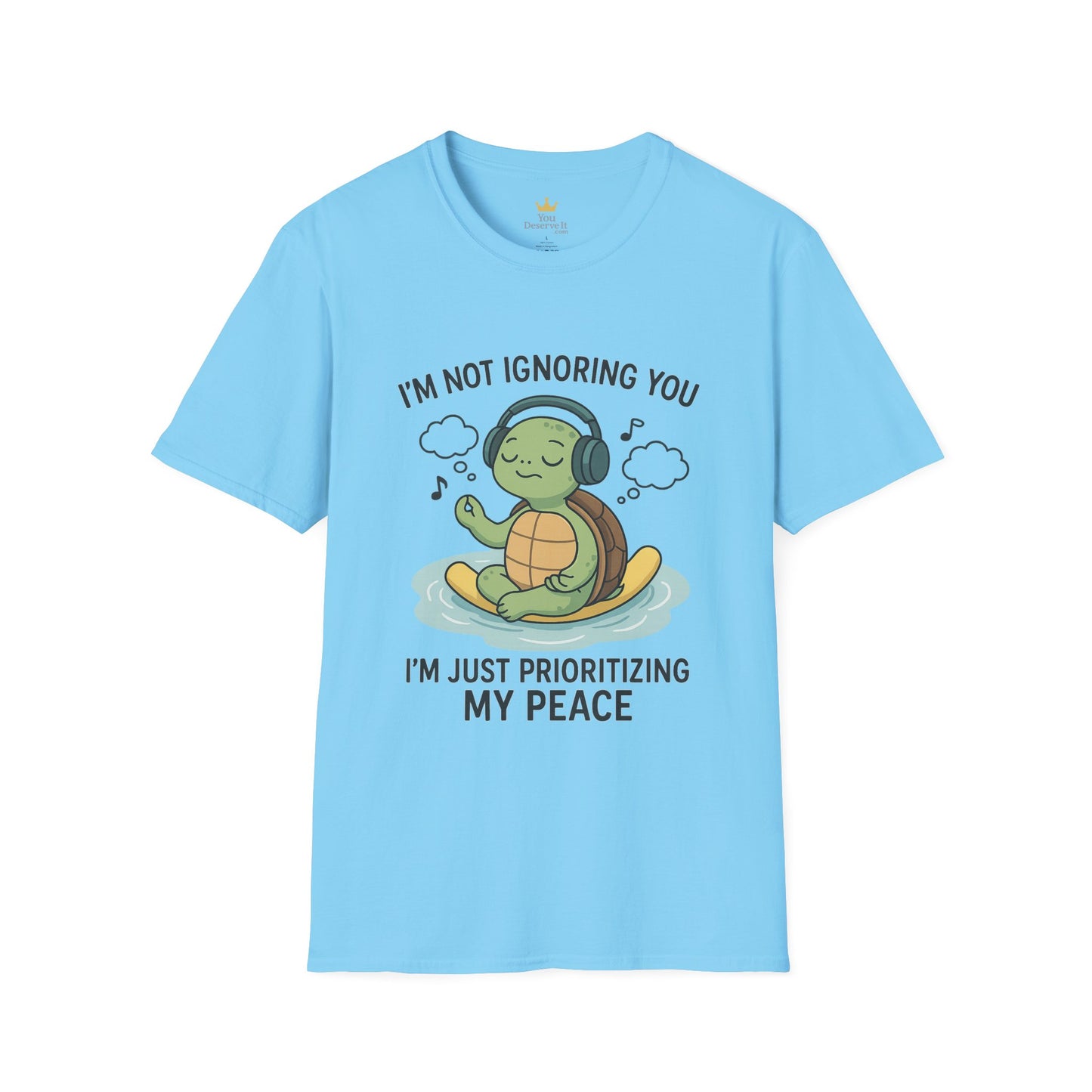 Calm Vibes Turtle T-Shirt - My Peace Graphic Tee, Relaxation Shirt, Nature Lover Gift, Mindfulness Apparel, Cute Animal Top
