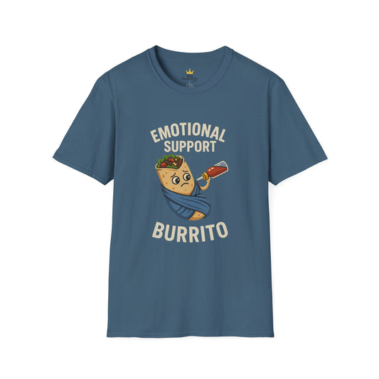 Emotional Support Burrito Shirt | Funny Food Humor Tee with Hot Sauce