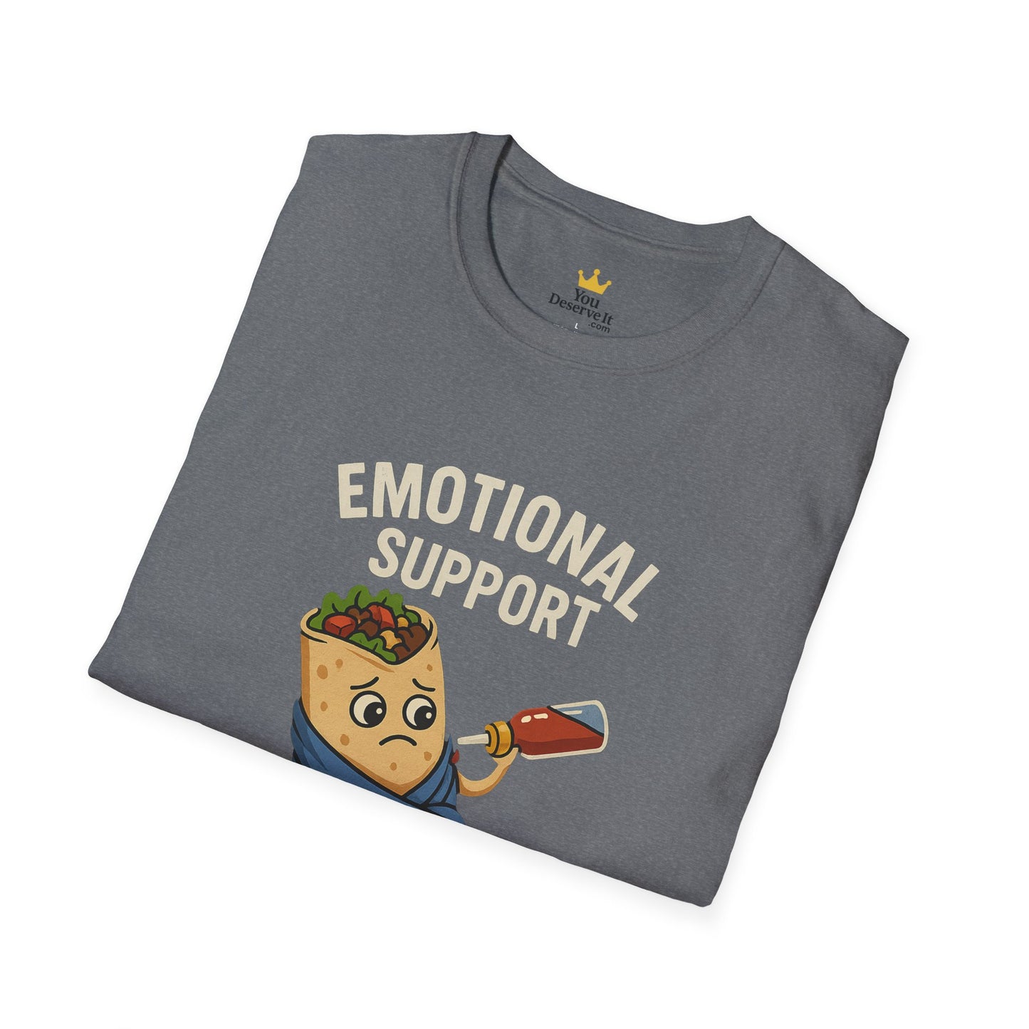 Emotional Support Burrito Shirt | Funny Food Humor Tee with Hot Sauce