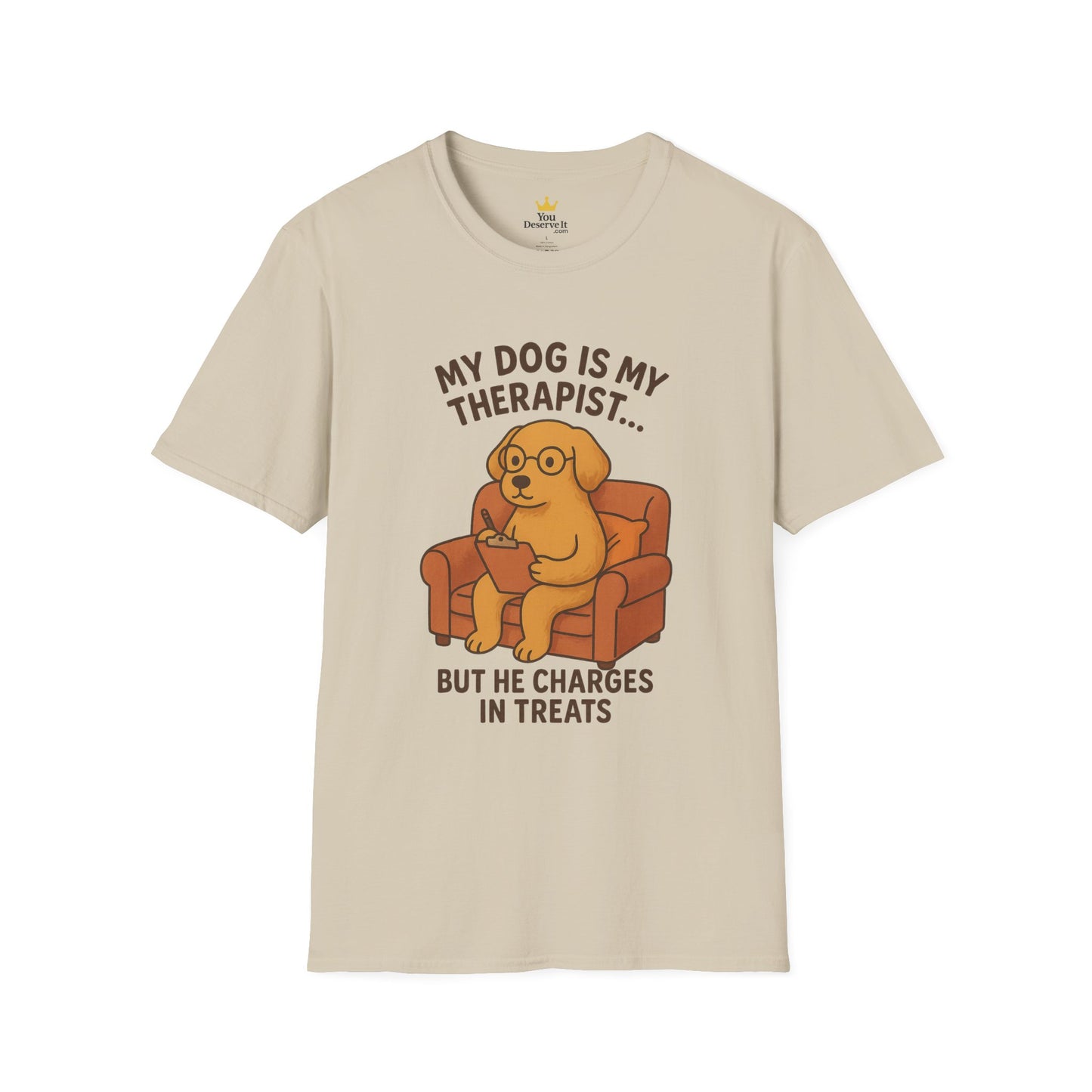 My Dog is My Therapist T-Shirt, Funny Dog Lover Shirt, Pet Owner Gift, Cute Animal Tee, Casual Dog Mom Apparel