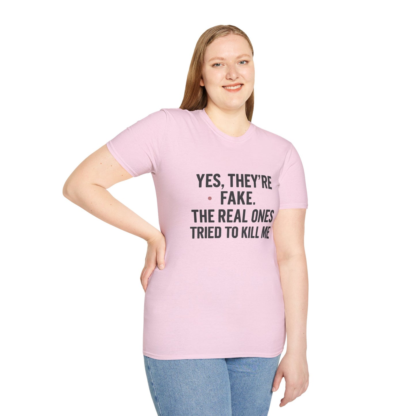 Yes, They're Fake | Breast Cancer Survivor Shirt