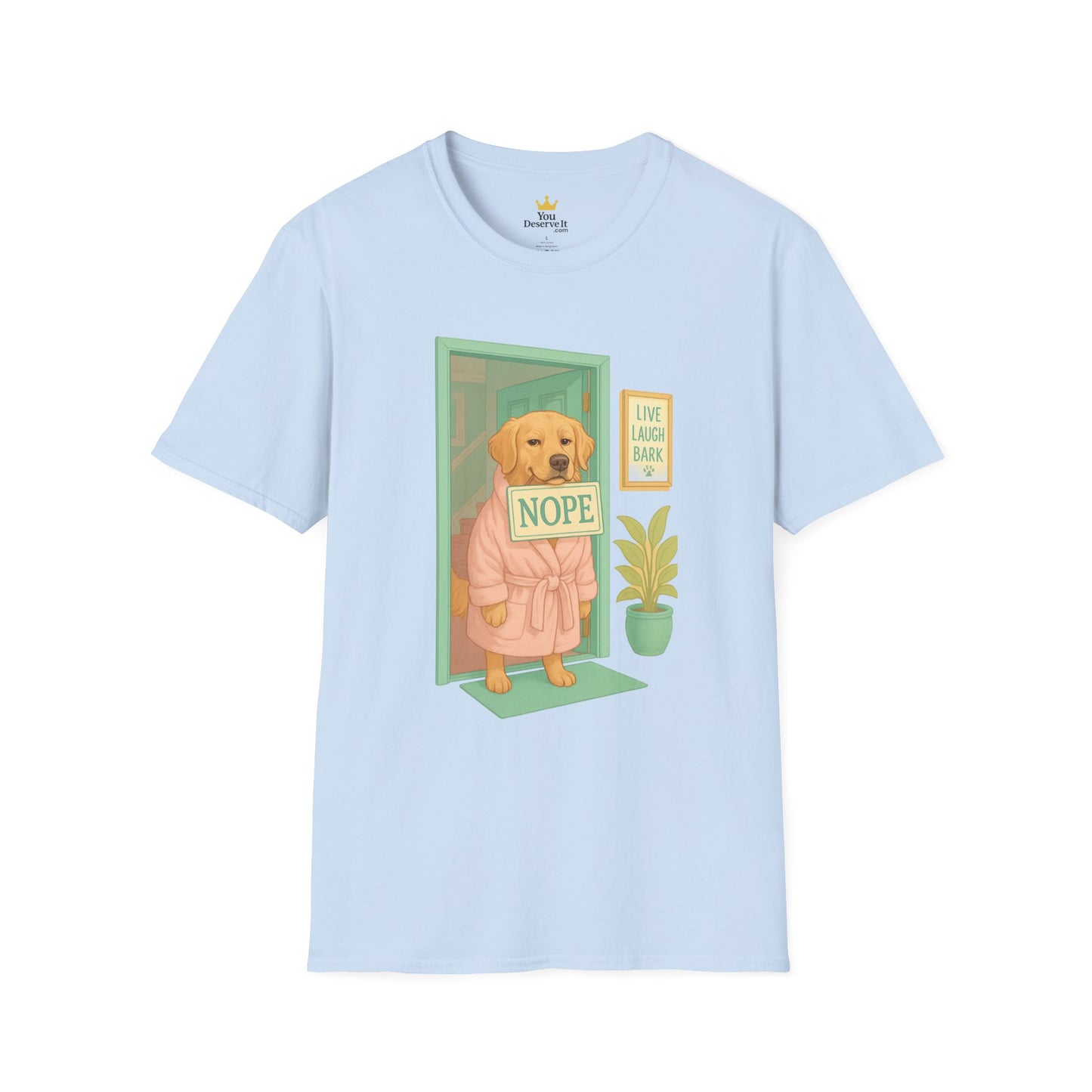 Smug Retriever "NOPE" Tee | Polite but Firm Gatekeeping Vibes, Pet Lover Gift, Animal Humor Tee, Casual Wear, Dog-Themed Apparel