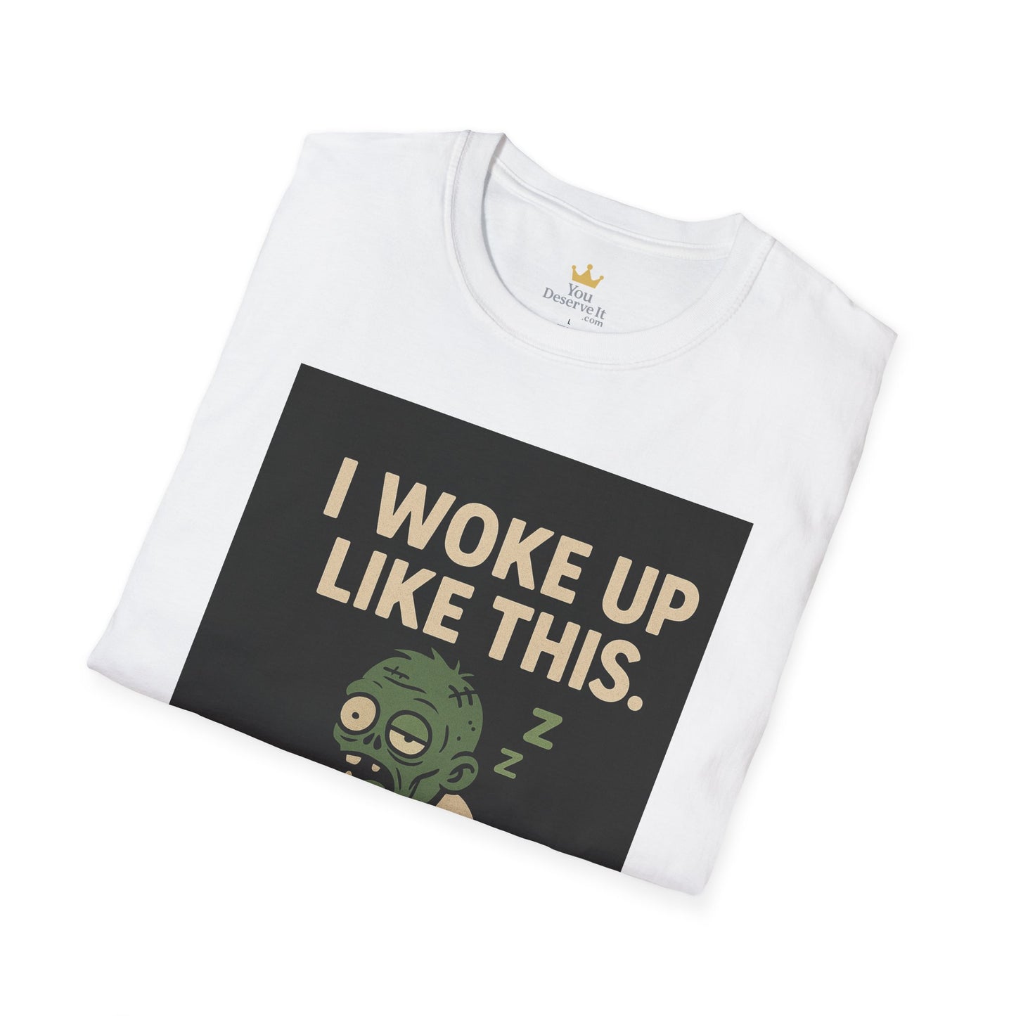 I Woke Up Like This Tired Zombie Shirt | Funny Sleepy Halloween Graphic Tee