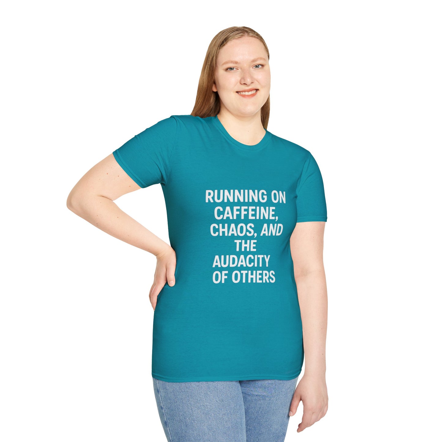 Caffeine Chaos & Audacity Shirt | Funny Sarcastic Quote Tee | Introvert Humor Gift