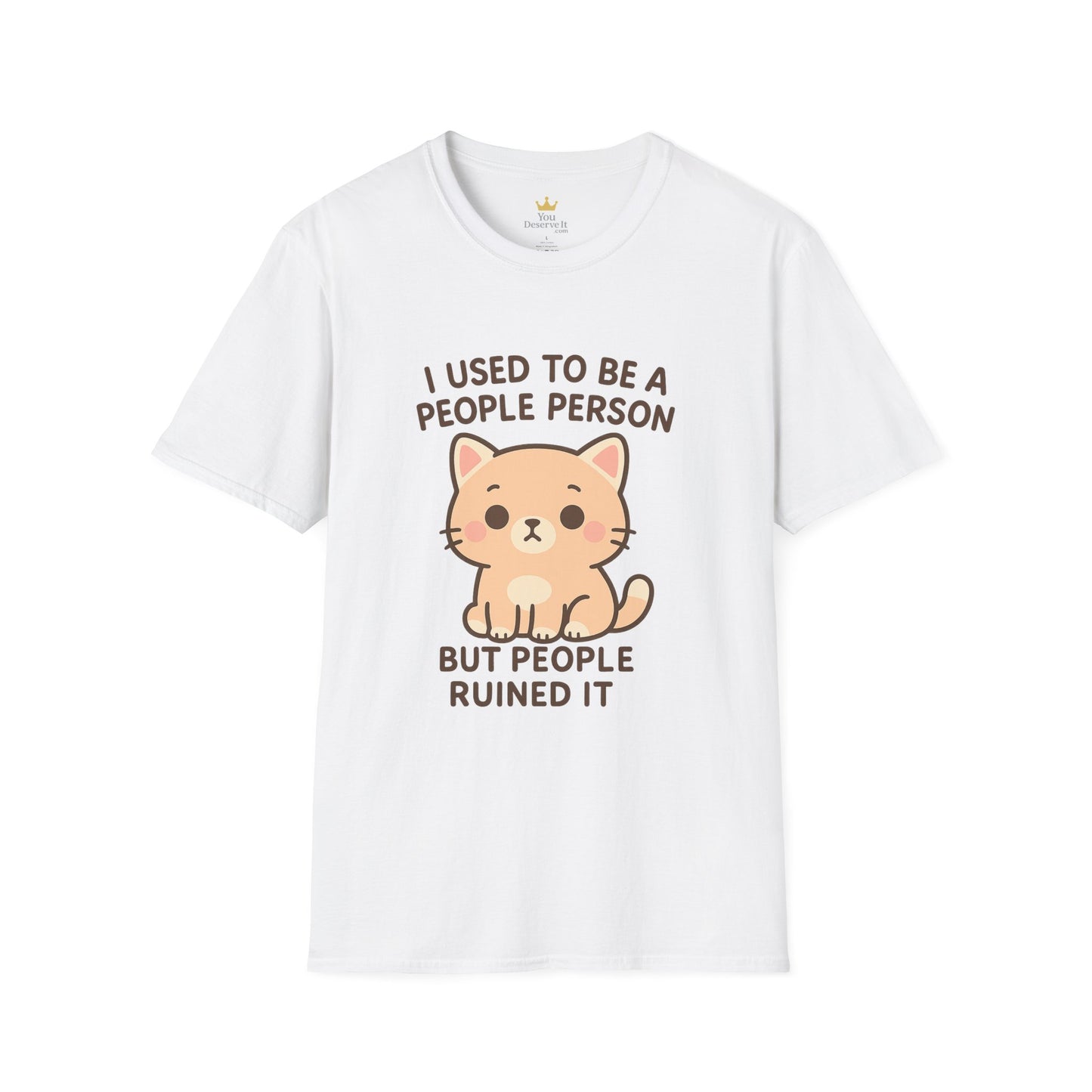 Funny Anti-Social Cat Shirt | I Used to Be a People Person But People Ruined It Tee