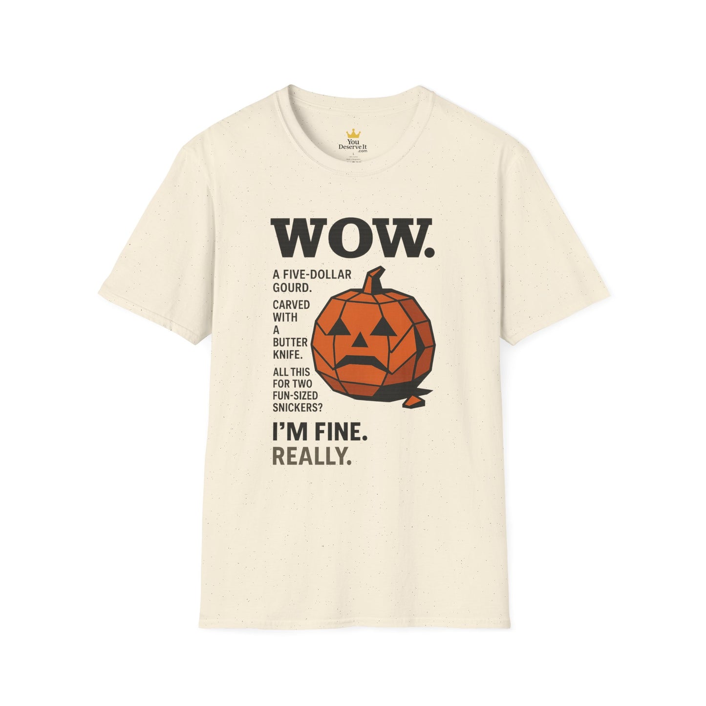 Geometric Jack-O’-Lantern Funny Halloween T-Shirt – Cynical Pumpkin Design