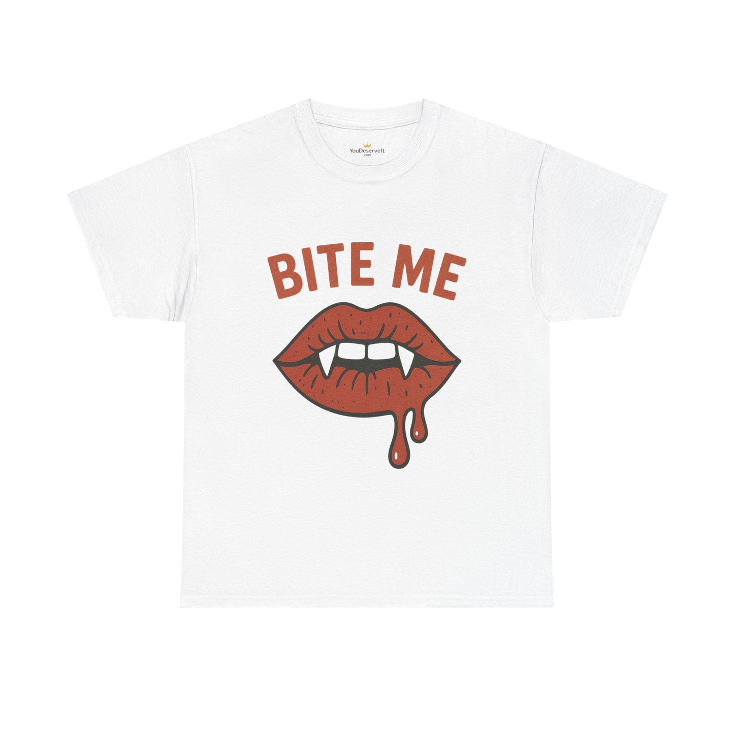 Bite Me Graphic Tee | Unisex Cotton Shirt, Halloween Apparel, Funny T-Shirt, Gothic Style, Trendy Graphic Tee