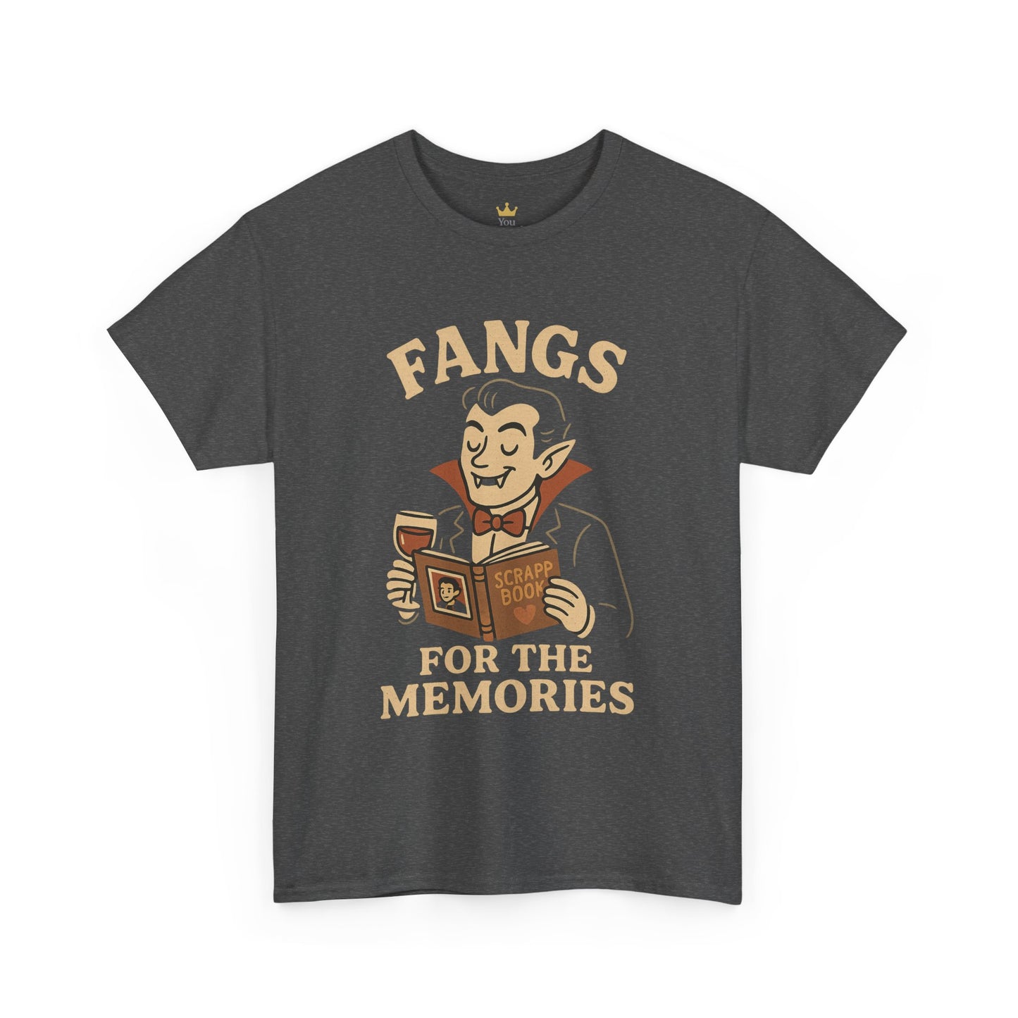 Fangs for the Memories Shirt | Funny Vampire Halloween Tee with Scrapbook Design