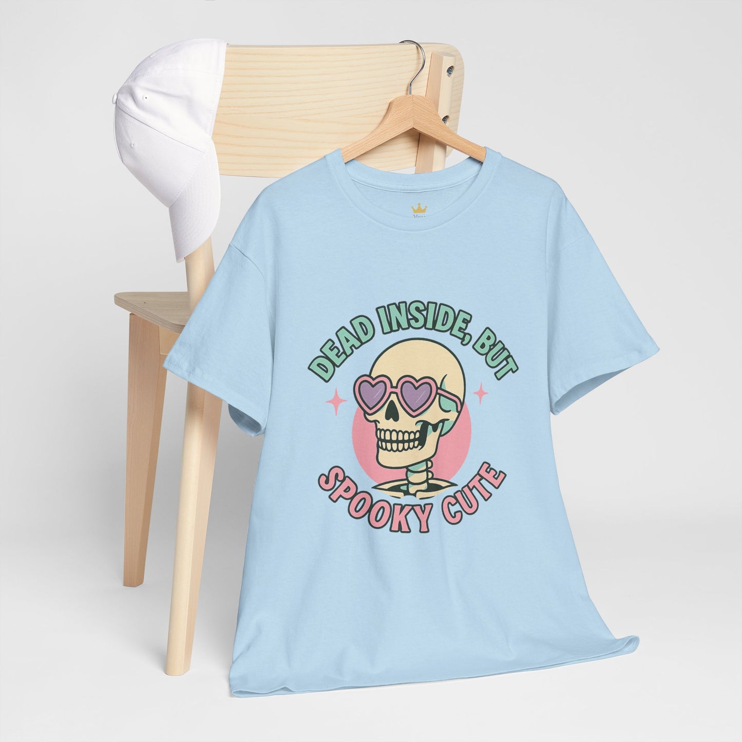 Dead Inside But Spooky Cute Shirt | Pastel Goth Skeleton Halloween Tee