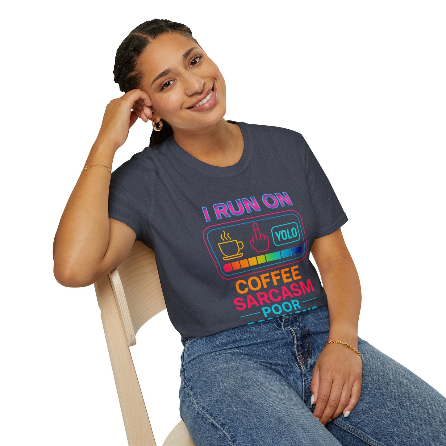 Funny Sarcasm Coffee T-Shirt | Gift for Coffee Lovers | YOLO Tee | Unisex Casual Wear | Ideal for Birthdays, Holidays