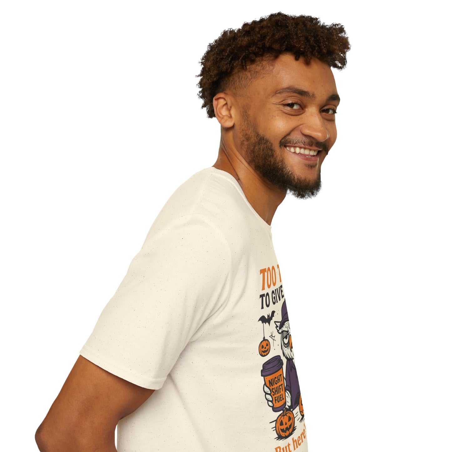 Too Tired To Give A Hoot – Funny Halloween Owl Donut T-Shirt